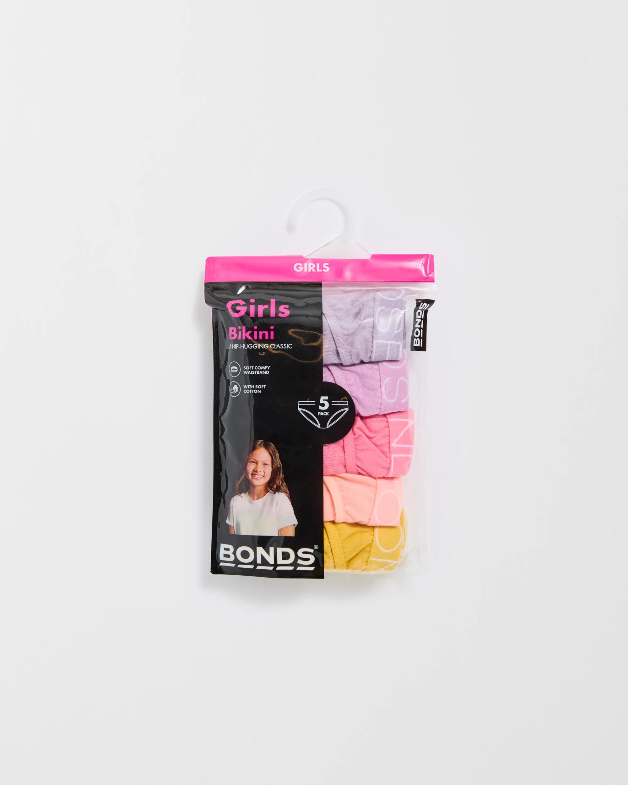 2 Bonds Girls 5 Pack Bikini Briefs UWCE5A_02K RAINBOW SOLIDS, 2 of 2