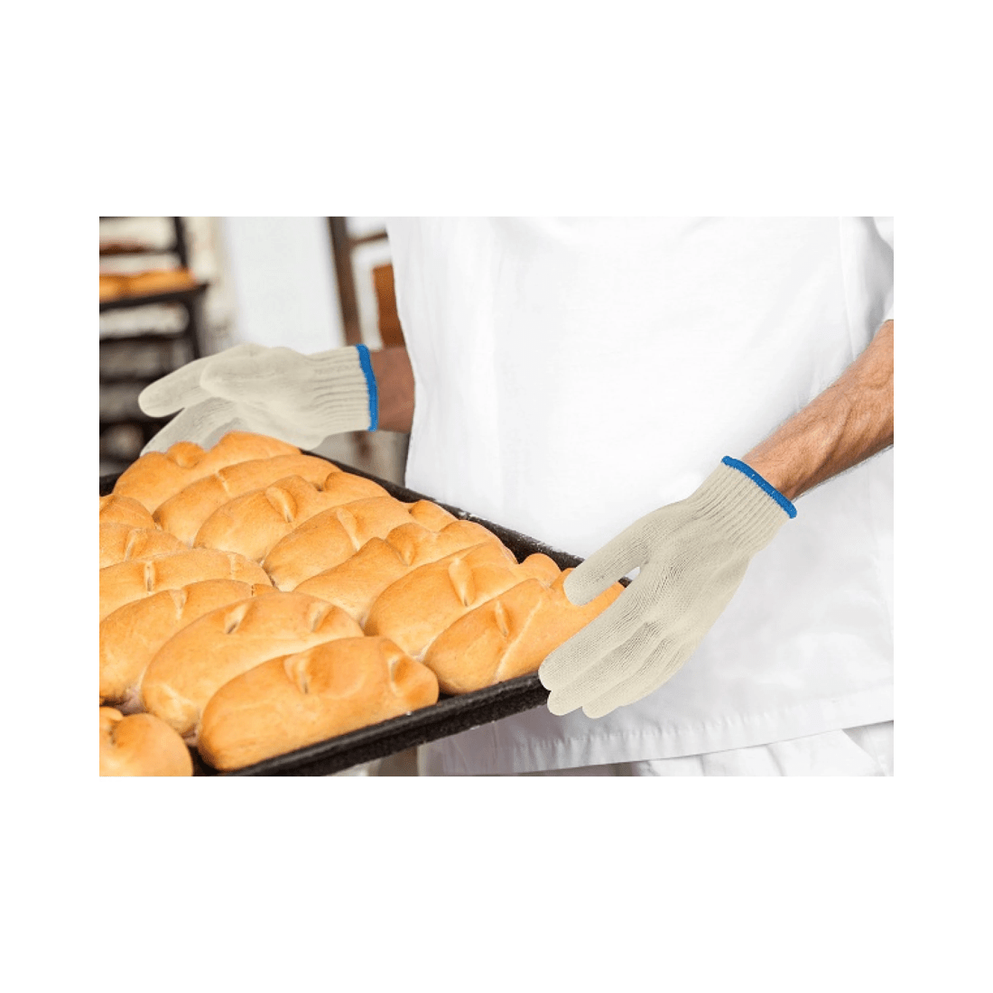 4 BR Home Oven Mitts with Heat Insulation - 2 Pairs, 4 of 6