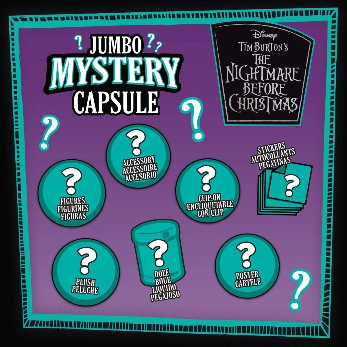 3 Disney Tim Burton’s The Nightmare Before Christmas Jumbo Mystery Capsule - Assorted, 3 of 6
