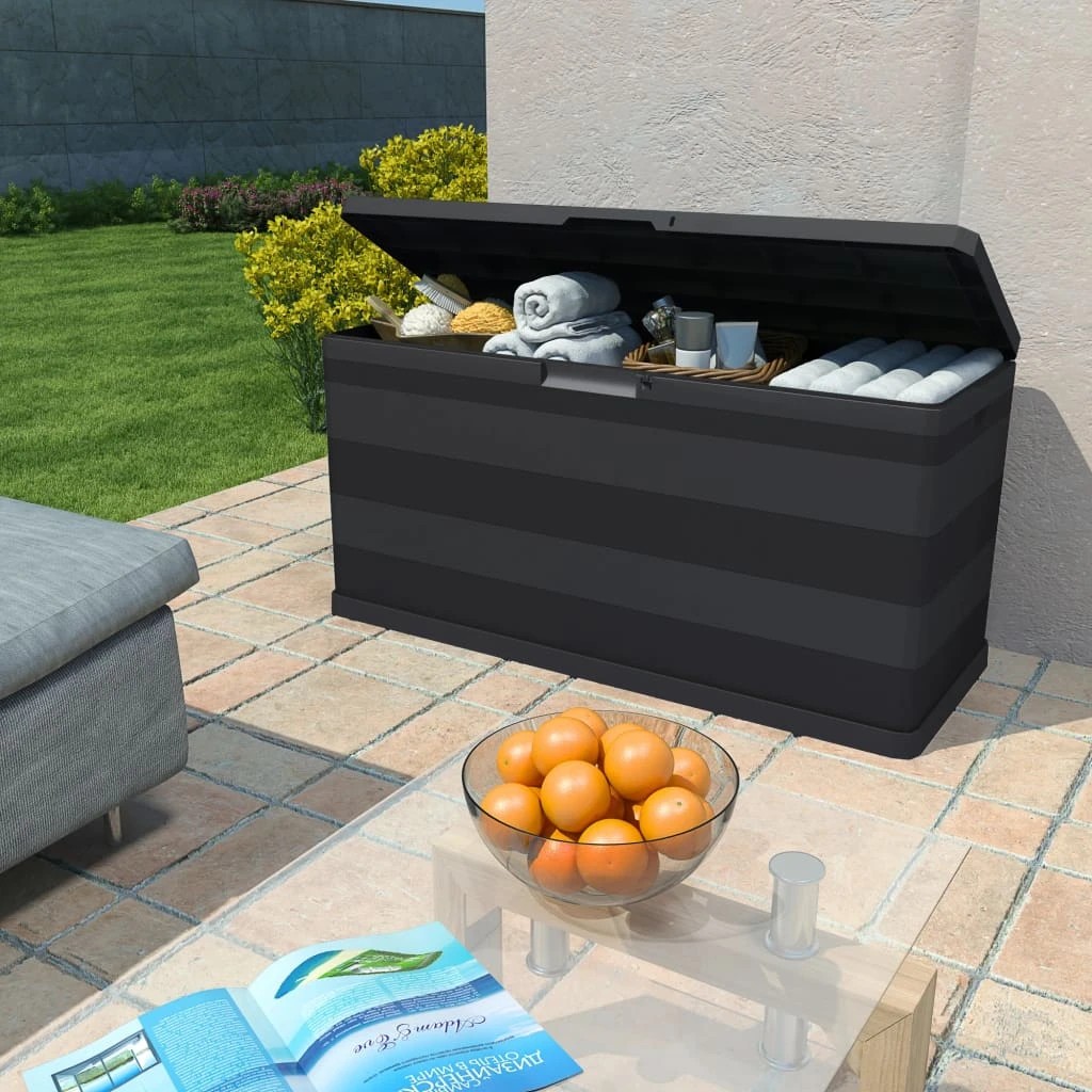 2 vidaXL Outdoor storage box Ample Storage - Black, 2 of 8