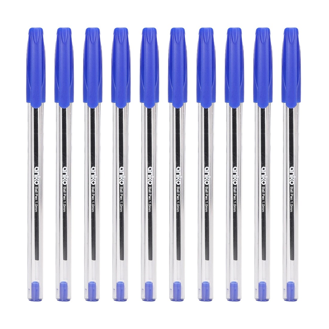 2 10 Pack Ballpoint Pens - Blue, 2 of 4
