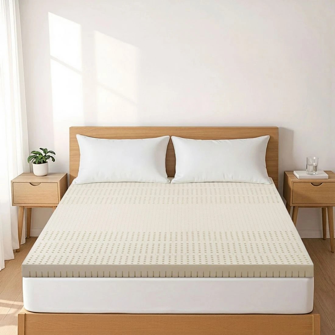 5 Giselle Bedding Latex Mattress Topper 7.5cm Doule - Double Bed - Beige, 5 of 8