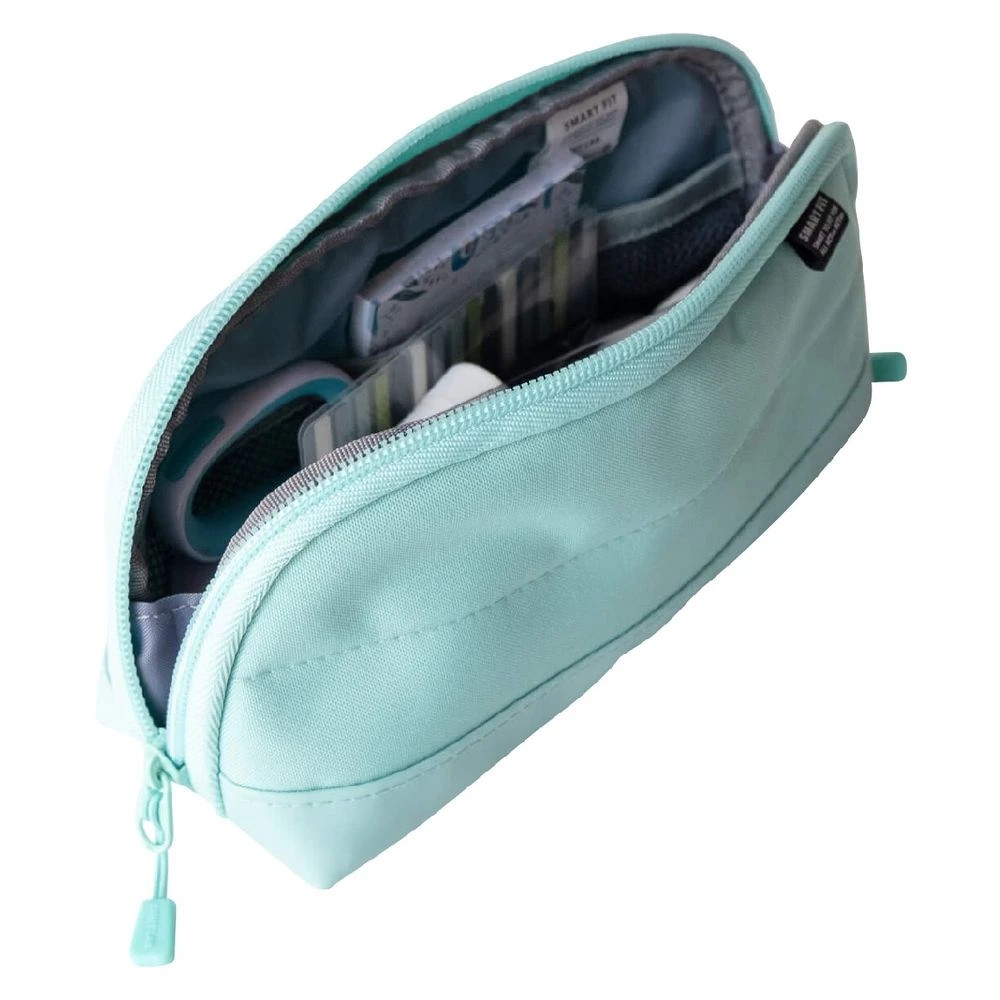 5 Smart Fit 1-Zip Wide Open Pencil Case Mint, 5 of 10