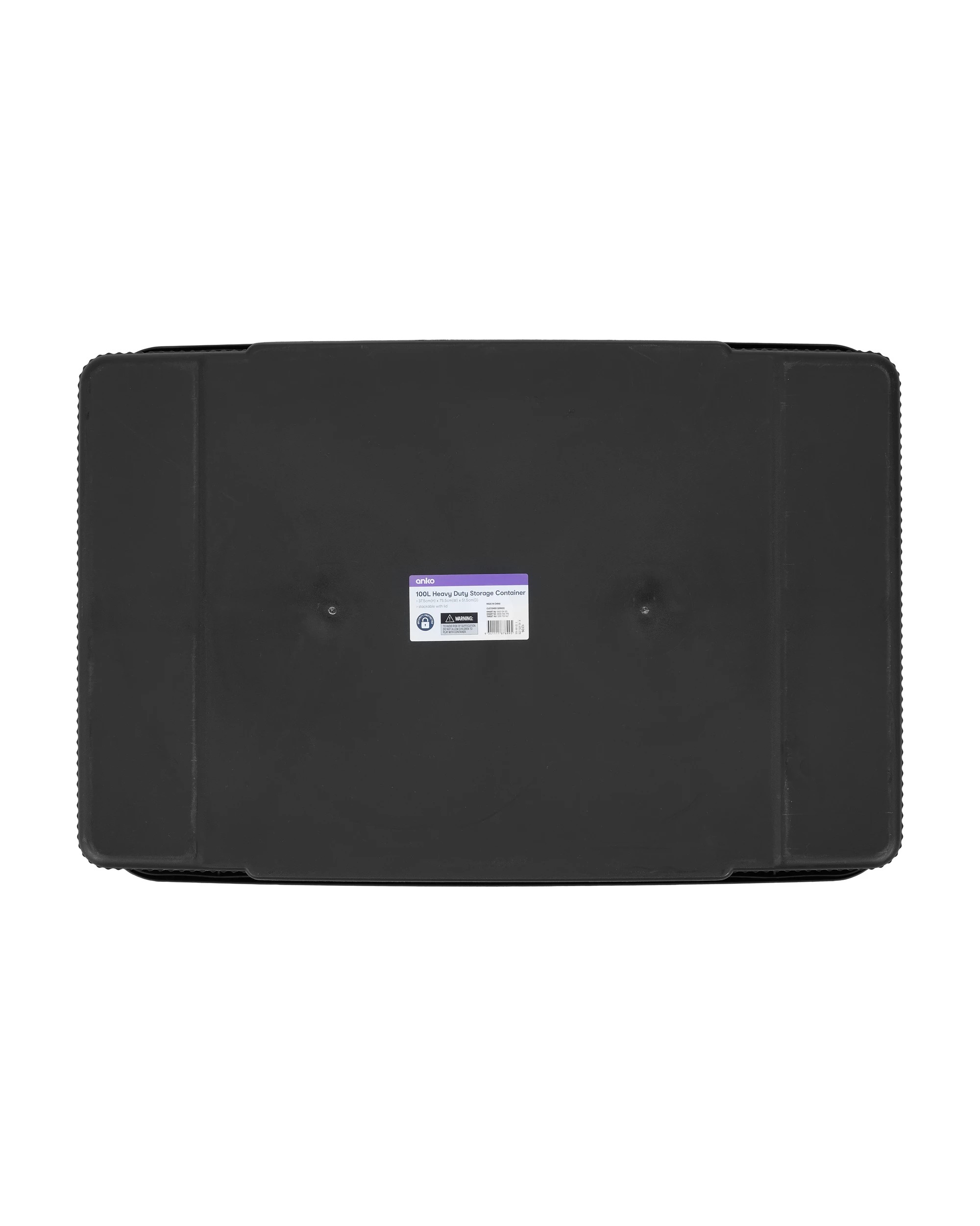 6 100L Heavy Duty Storage Container - Black, 6 of 6