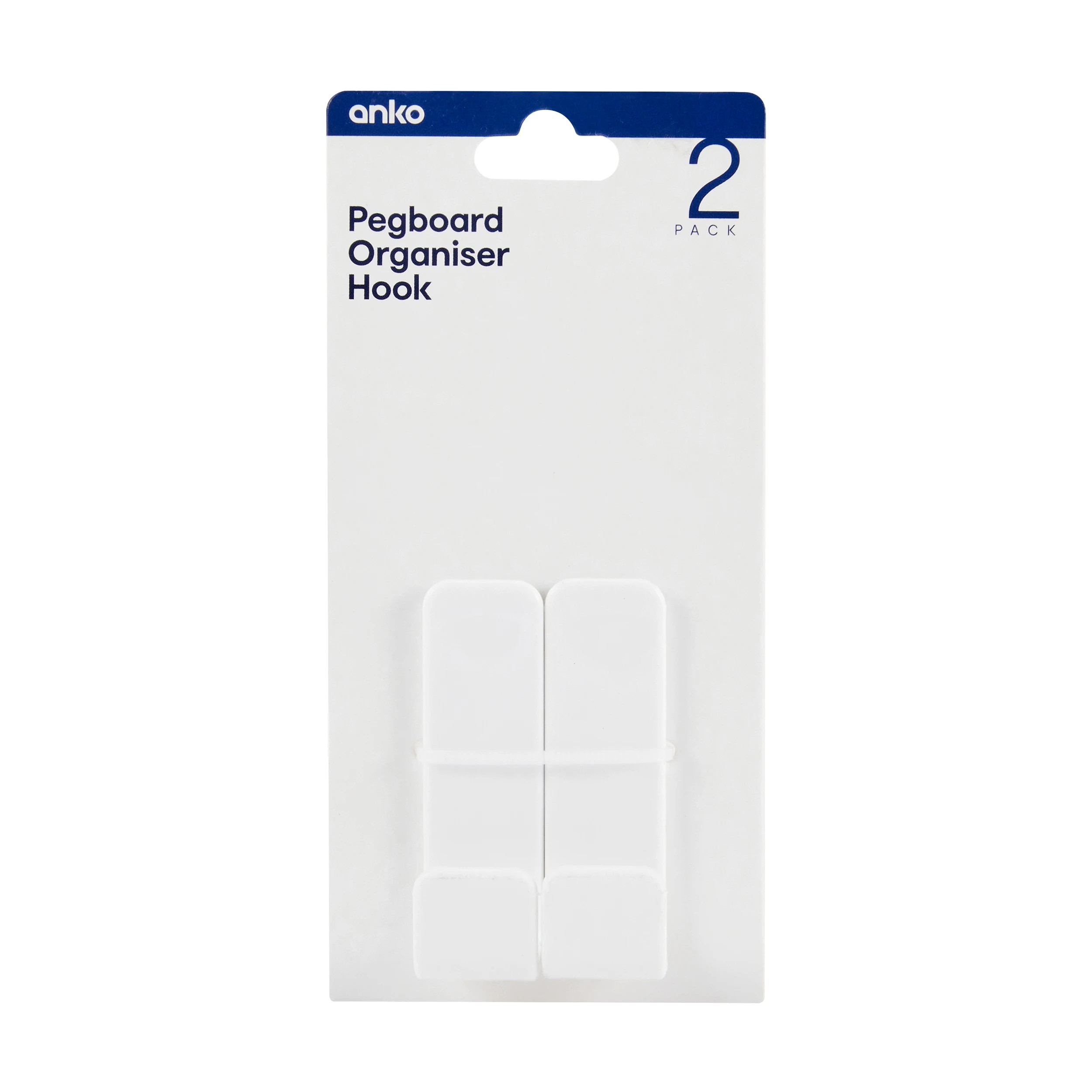 1 2 Pack Pegboard Organiser Hooks, 1 of 6