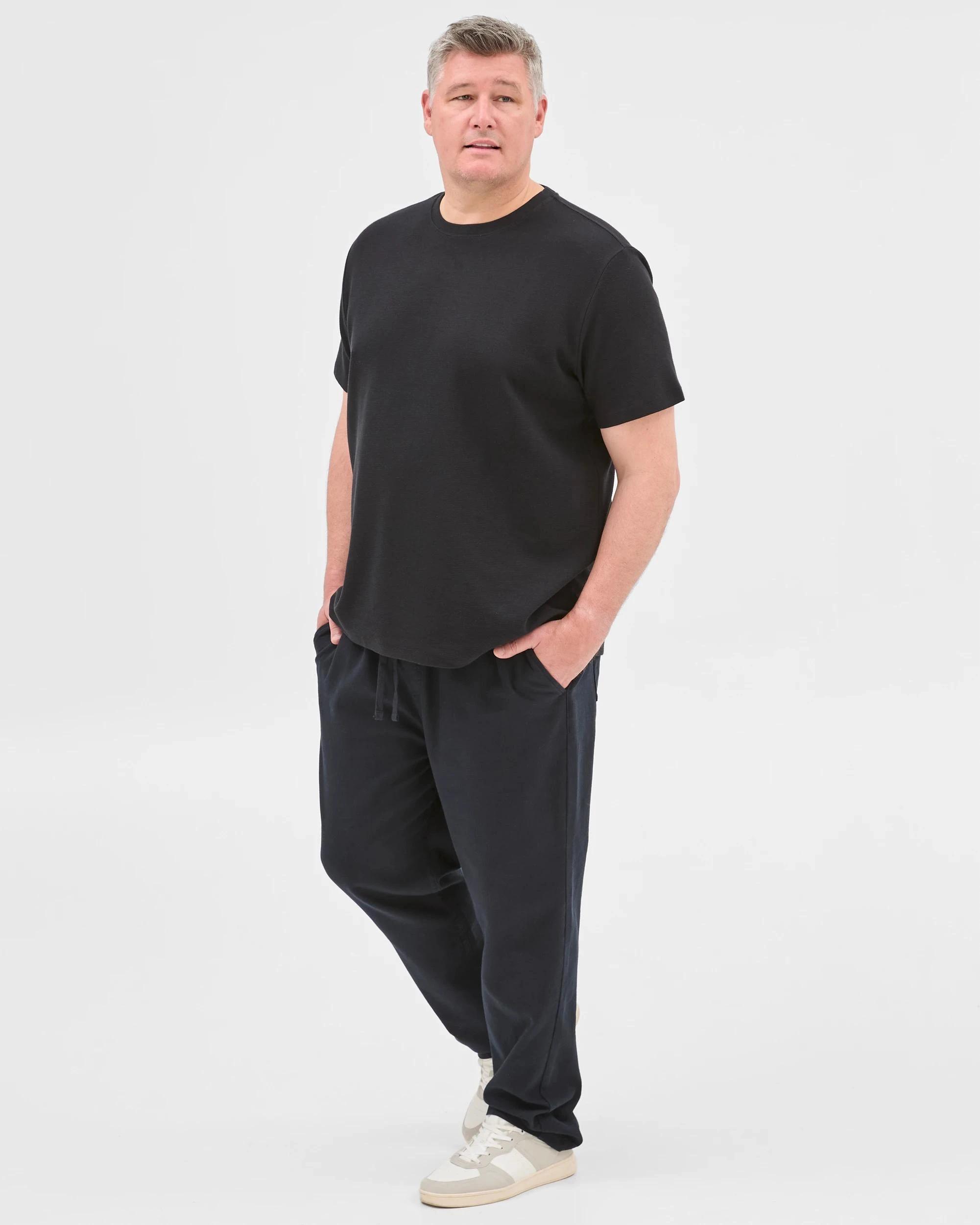 2 Target Plus Size Australian Cotton Textured Pants BLACK, 2 of 5