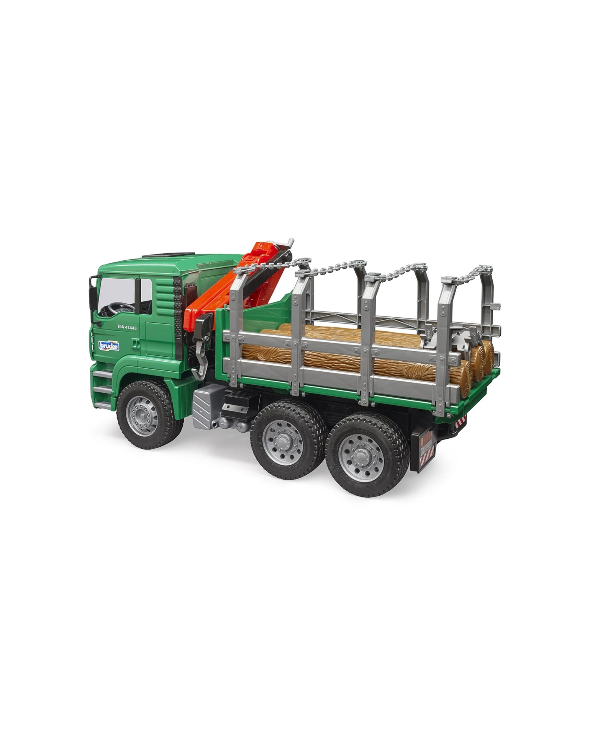3 Bruder 1 16 Timber Truck With Loading Crane And 3 Tree Trunks Kids Toy 4y Plus - Multi, 3 of 4