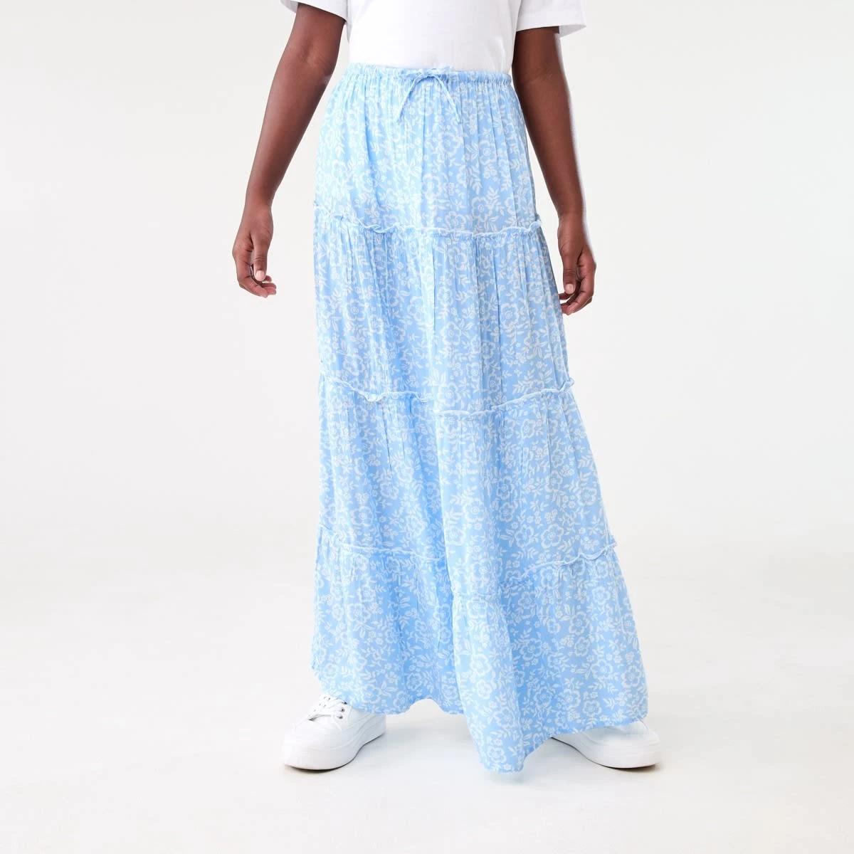 1 Tiered Skirt FLORAL GRACE BELLFLOWER BLUE, 1 of 6