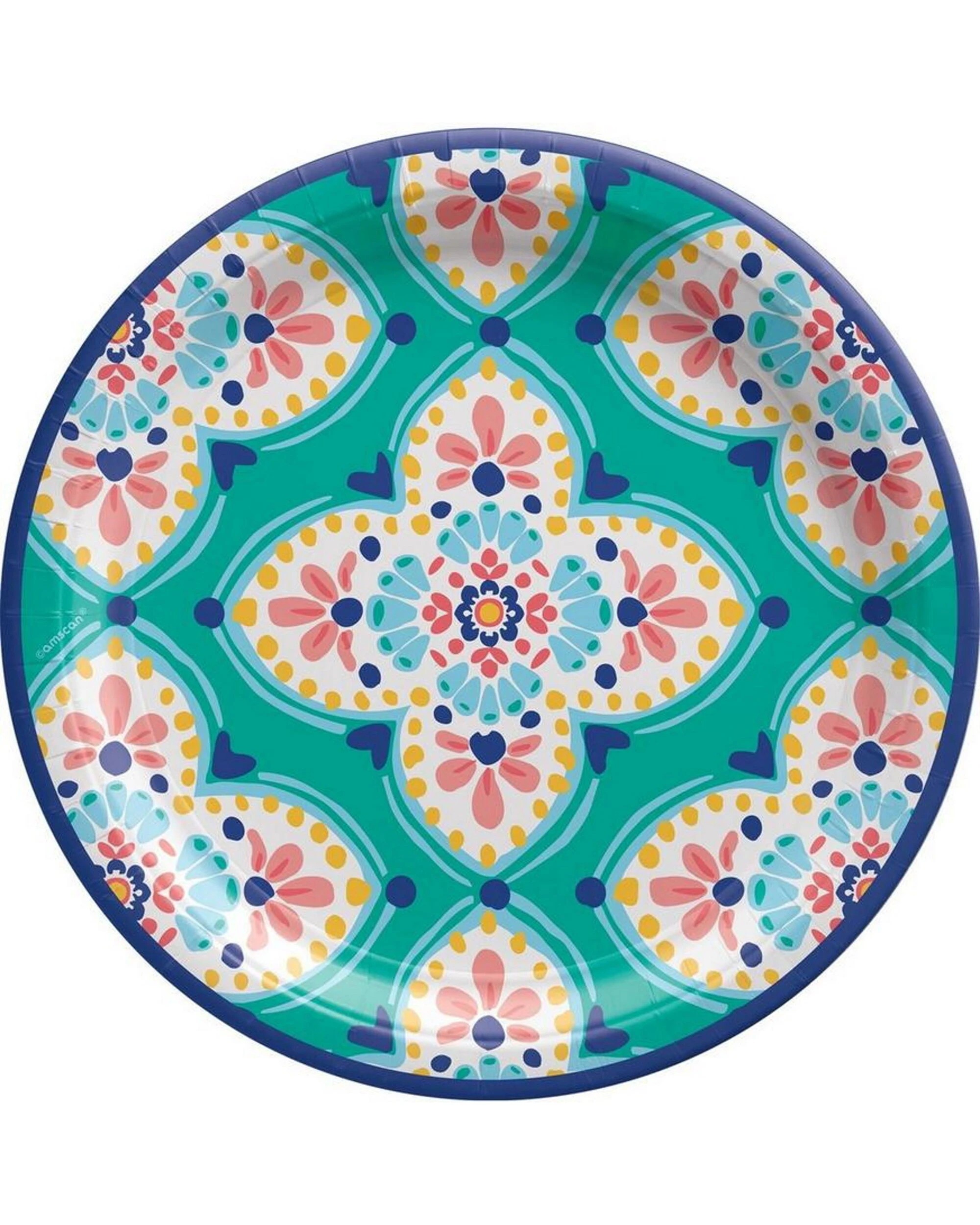 1 Amscan Boho Vibes Large Paper Plates Pack of 8, 1 of 1