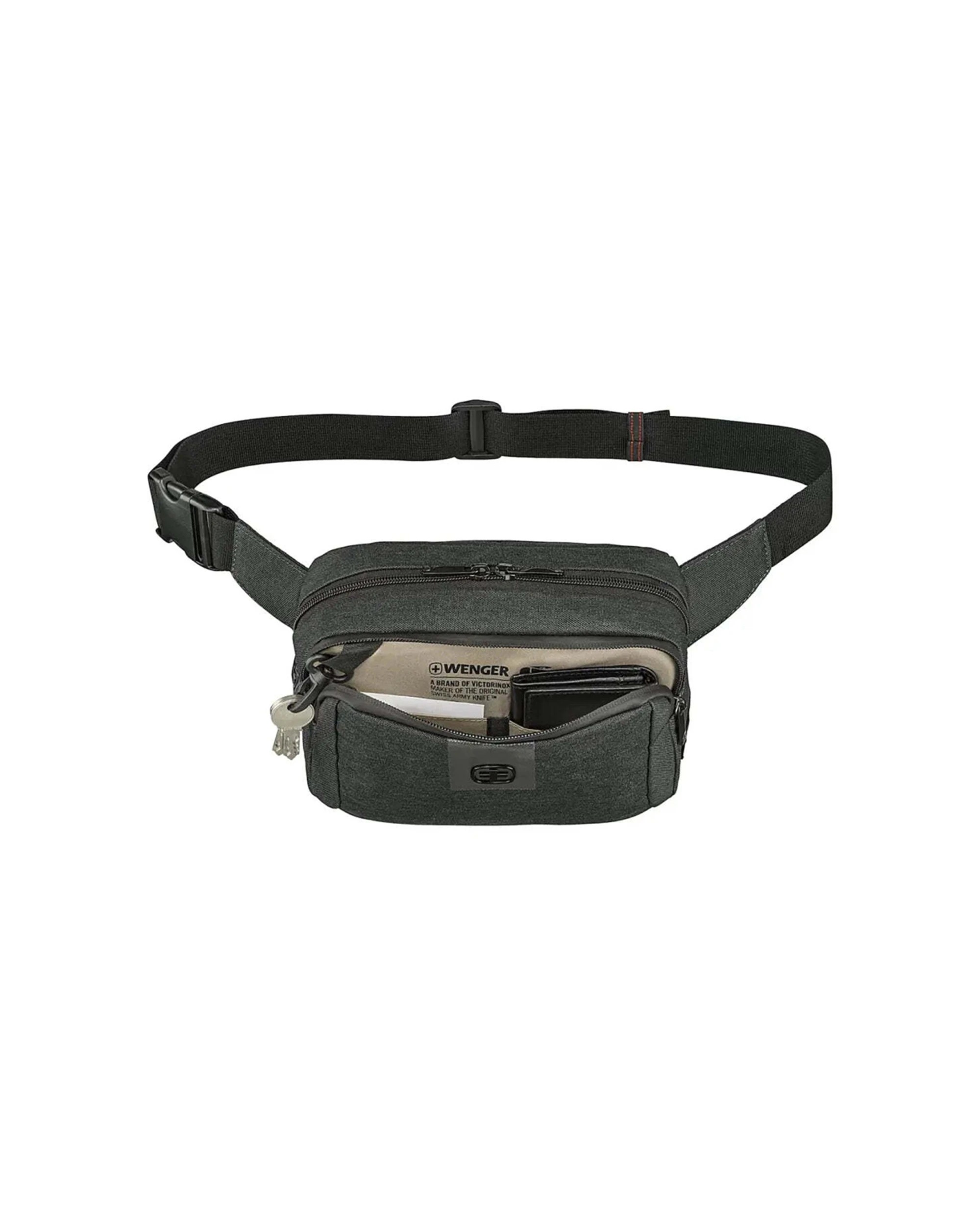 2 Wenger MX ECO Waistpack Recycled Fabric Antibacterial Lining - Grey, 2 of 4