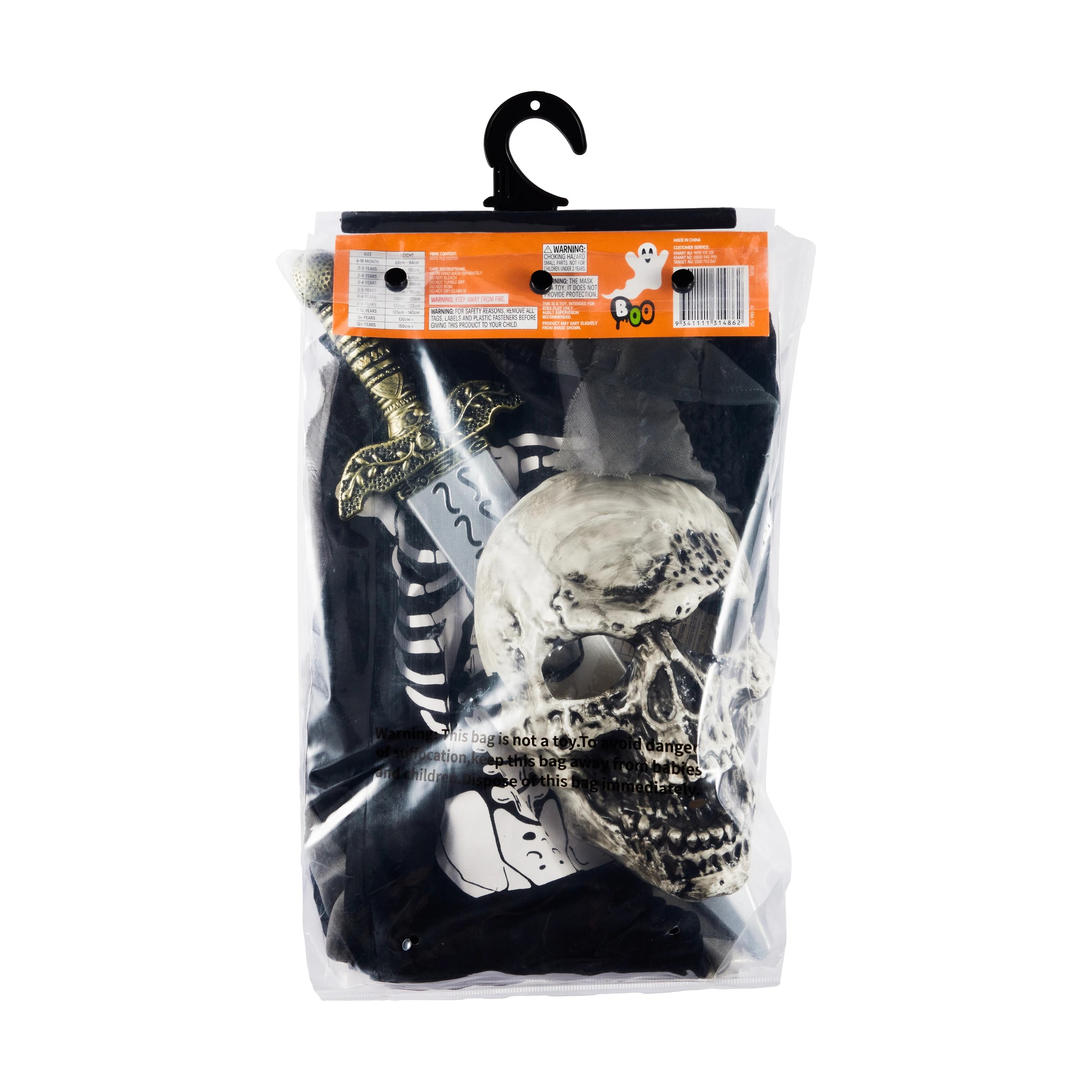 10 6 Piece Skull Knight Costume - Ages 4-6, 10 of 10