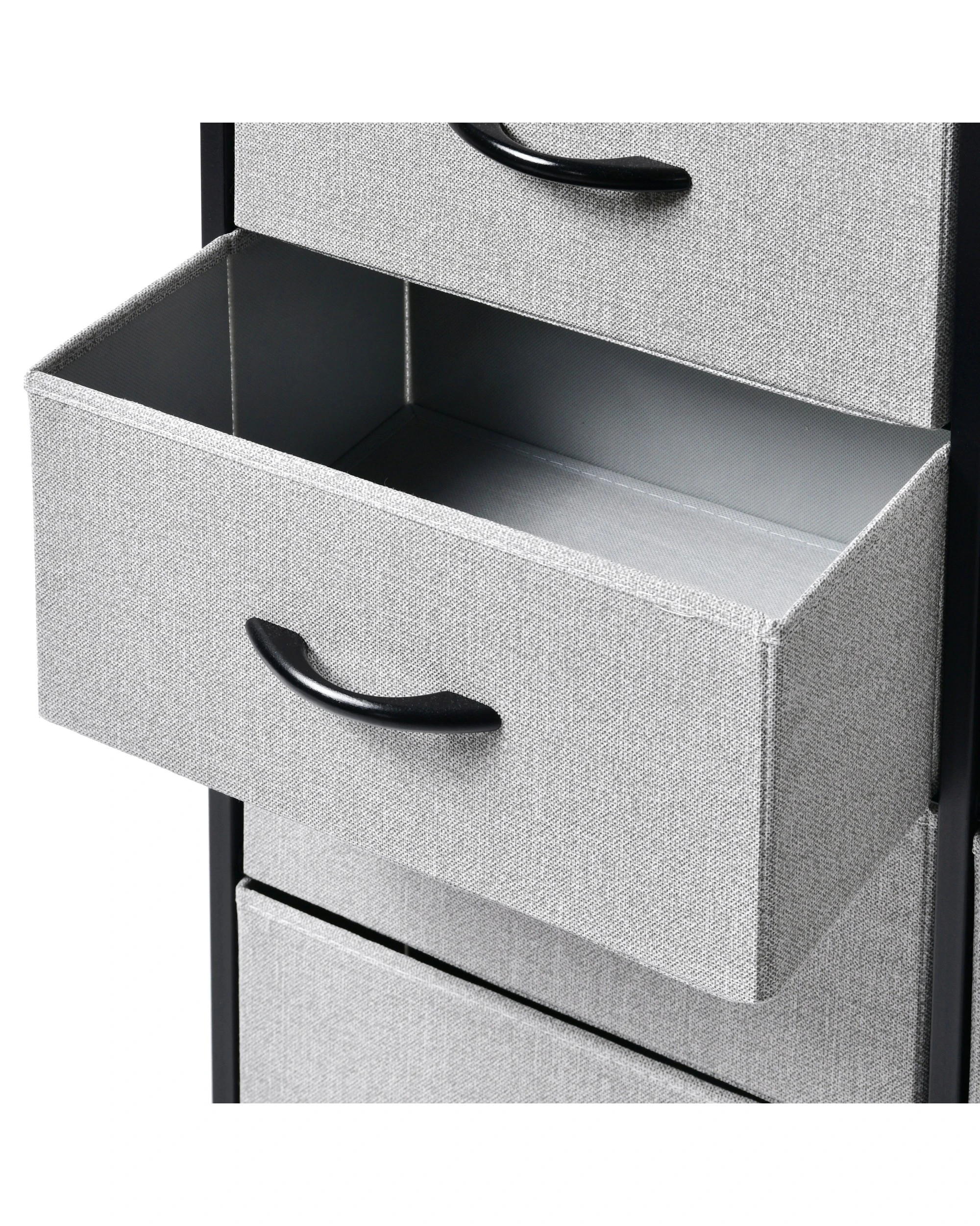 5 Sherwood Luna 8 Drawer Fabric Home Storage Dresser - Grey, 5 of 8