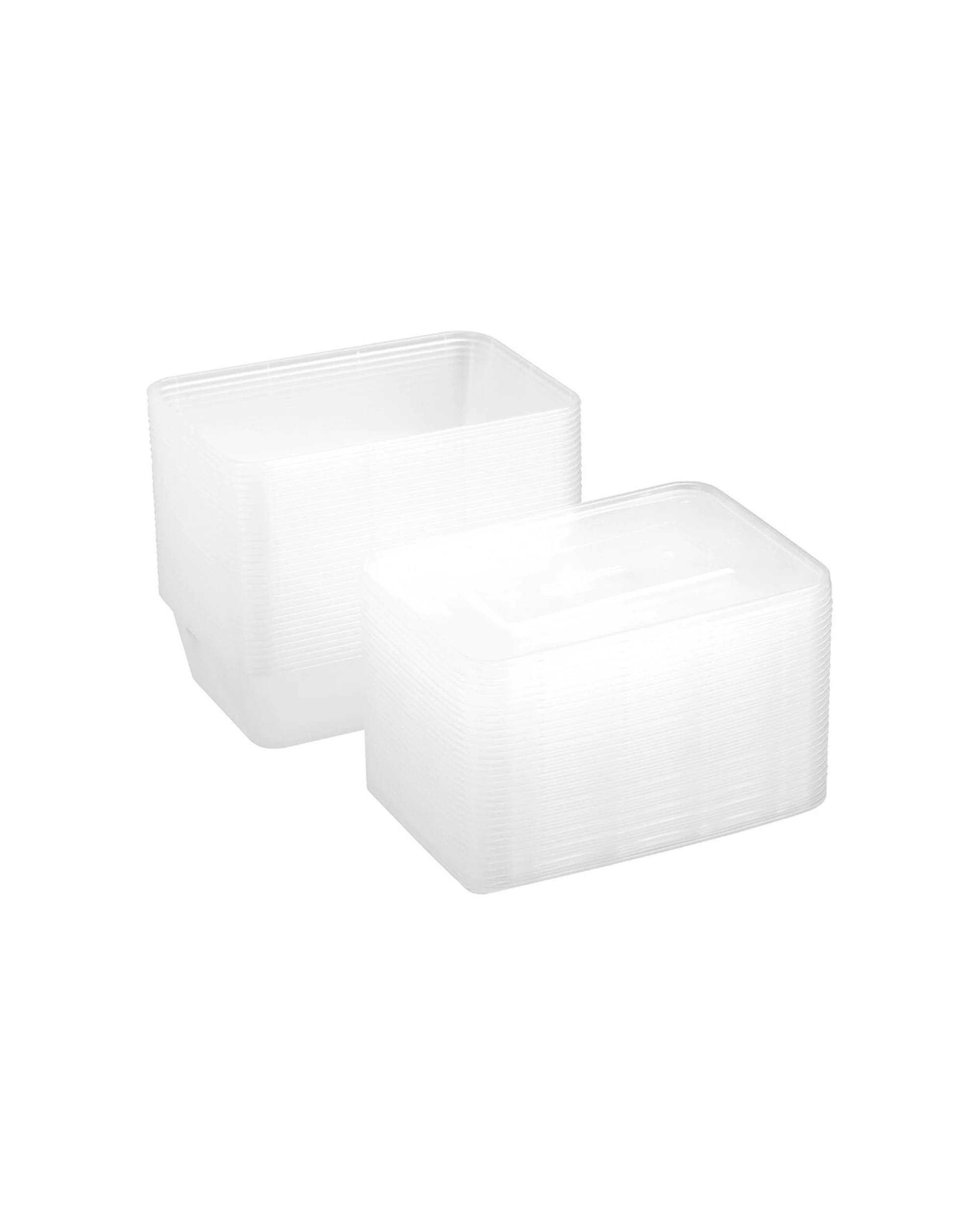 4 30pk Lemon & Lime Reusable 650ml Rectangle Food Container/storage W/ Lid Clear
 - Clear, 4 of 6