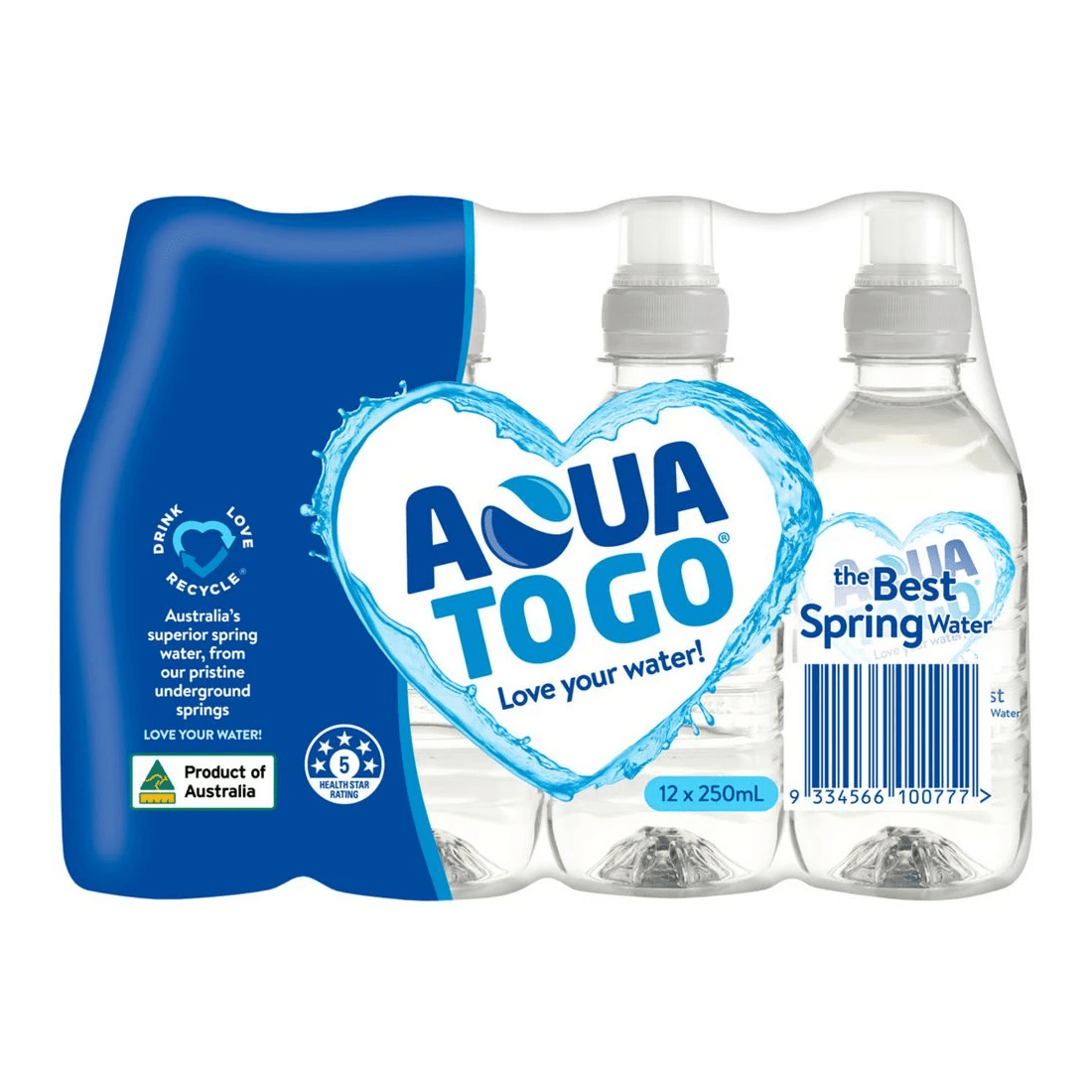 2 Aqua To Go Water Bottles 12 x 250 mL 315 Pack, 2 of 3