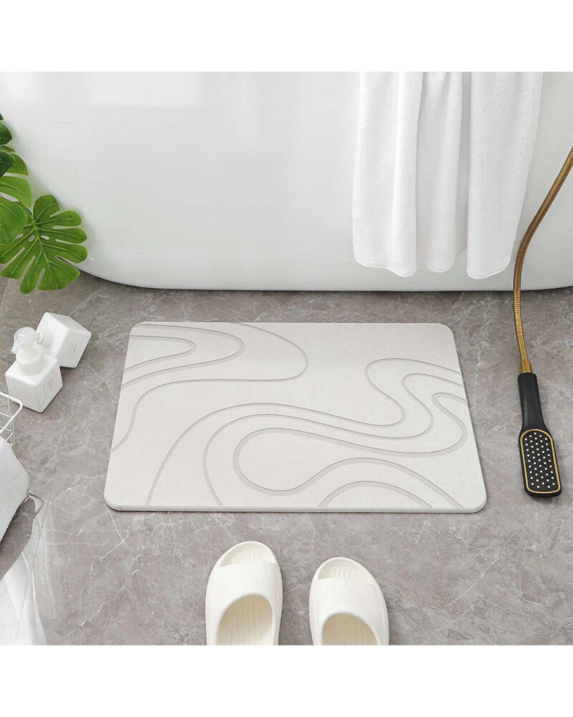 7 BR Home Diatomite Bath Mat with Anti-Slip Design for Quick Drying, 7 of 7