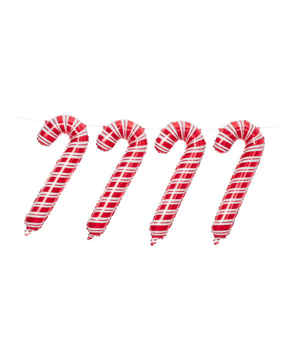 4 Piece Candy Cane Foil Balloons