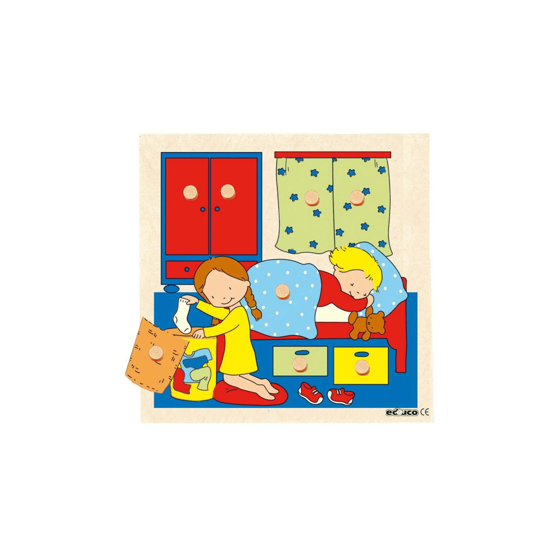 3 EDUCO Surprises Puzzle - Bedroom Educational Puzzle Kids Puzzle Wooden Puzzle - Multi, 3 of 3