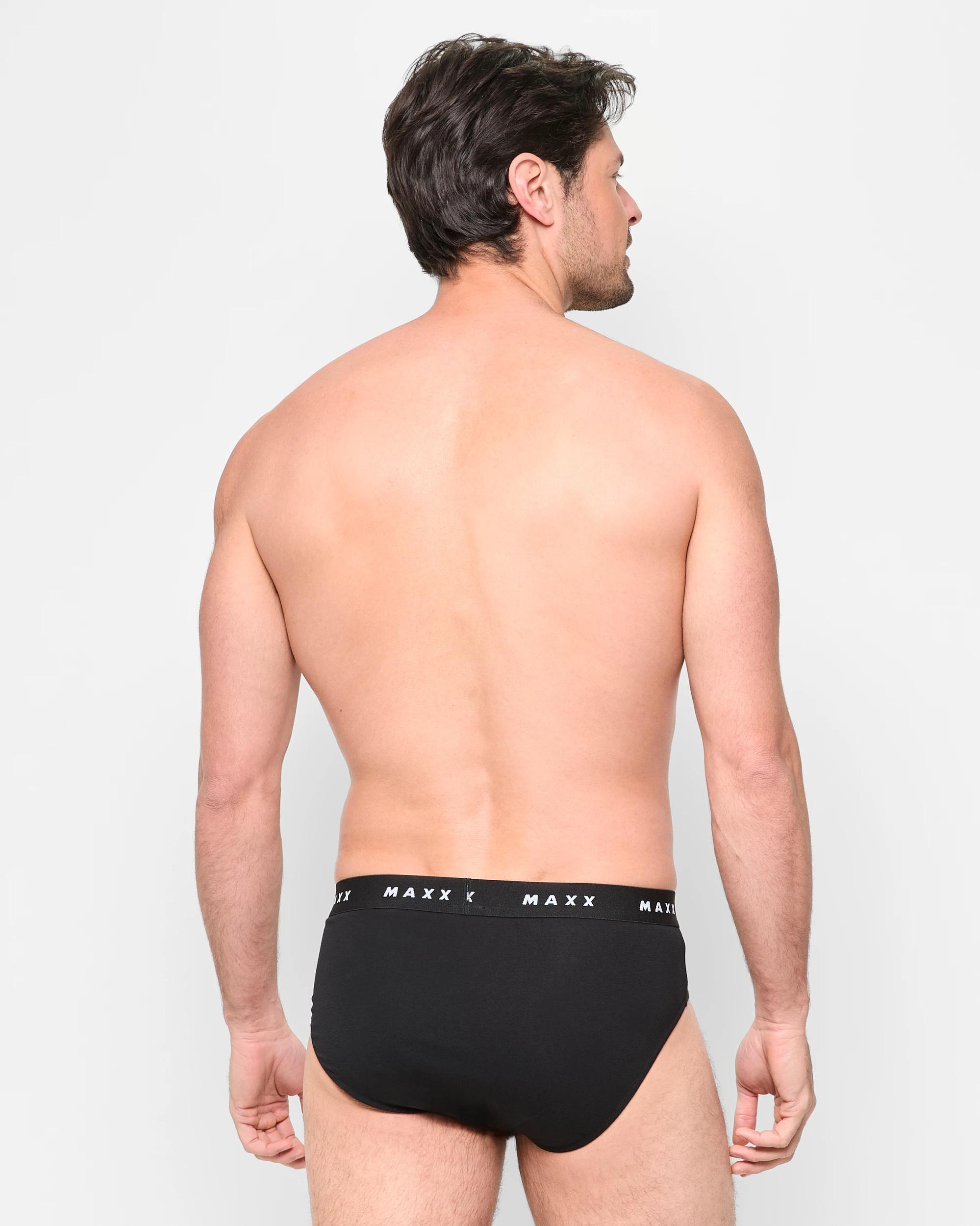 4 Mens Australian Cotton Blend Hipster Briefs 7 Pack - Maxx BLACK, 4 of 5