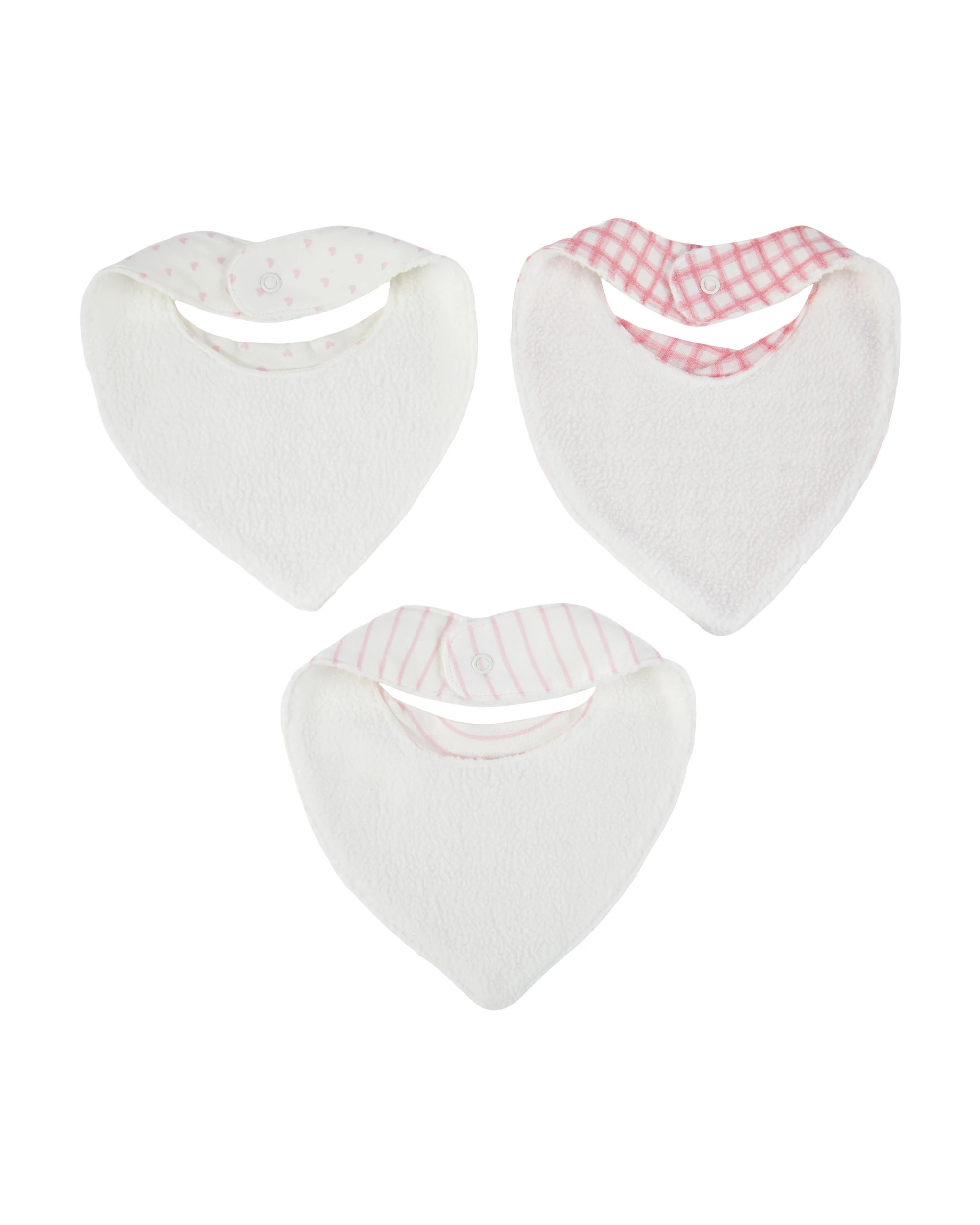 2 3 Pack Bandana Bibs - Hearts, 2 of 5