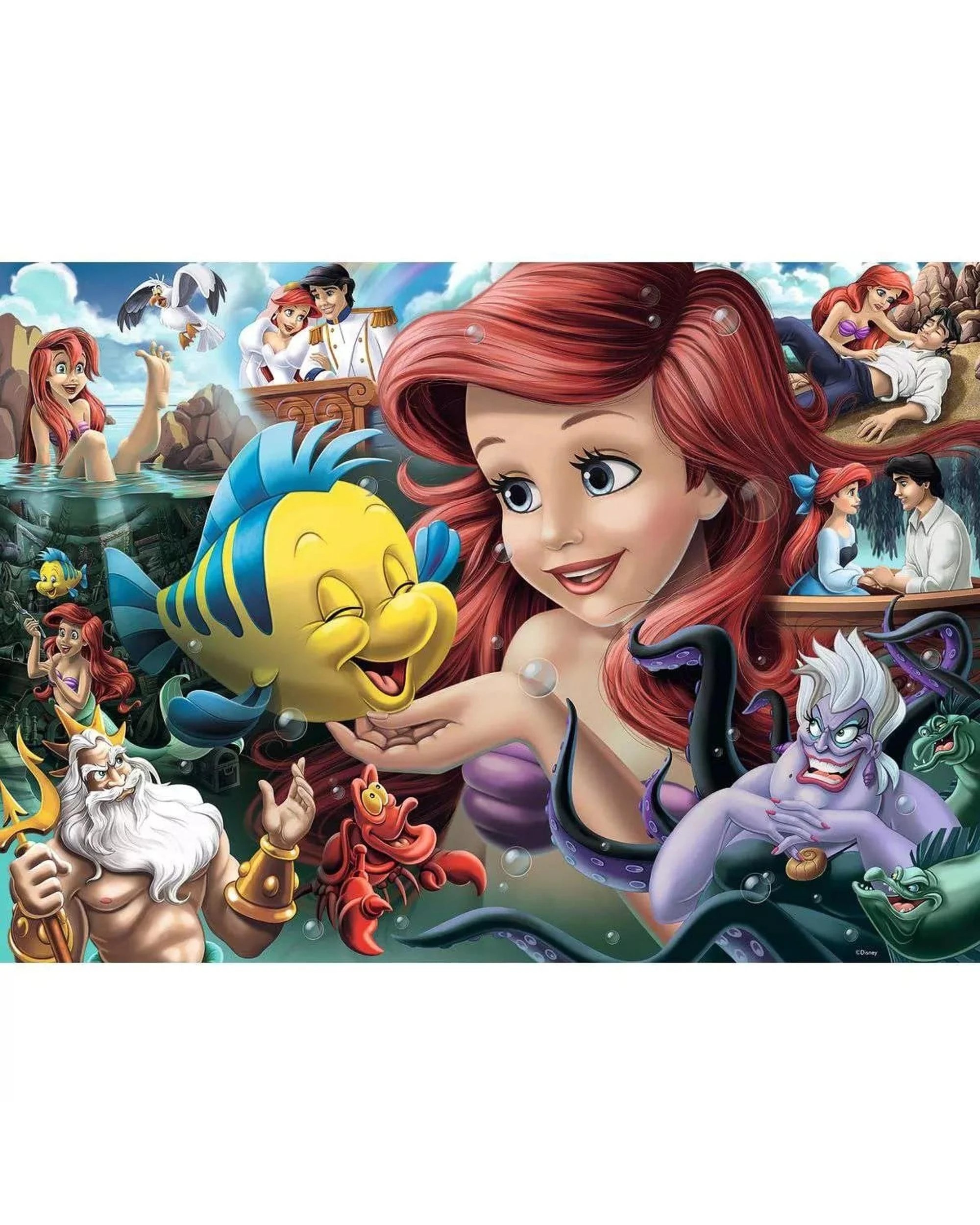 2 Ravensburger Disney Heroines Ariel 1000 Piece Puzzle, 2 of 5