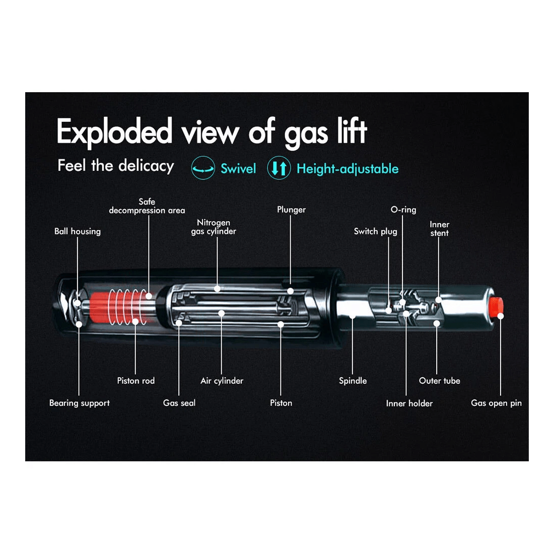 10 Alfordson Mesh Office Chair Executive Computer Chairs Study Work Gaming Seat - White, 10 of 10