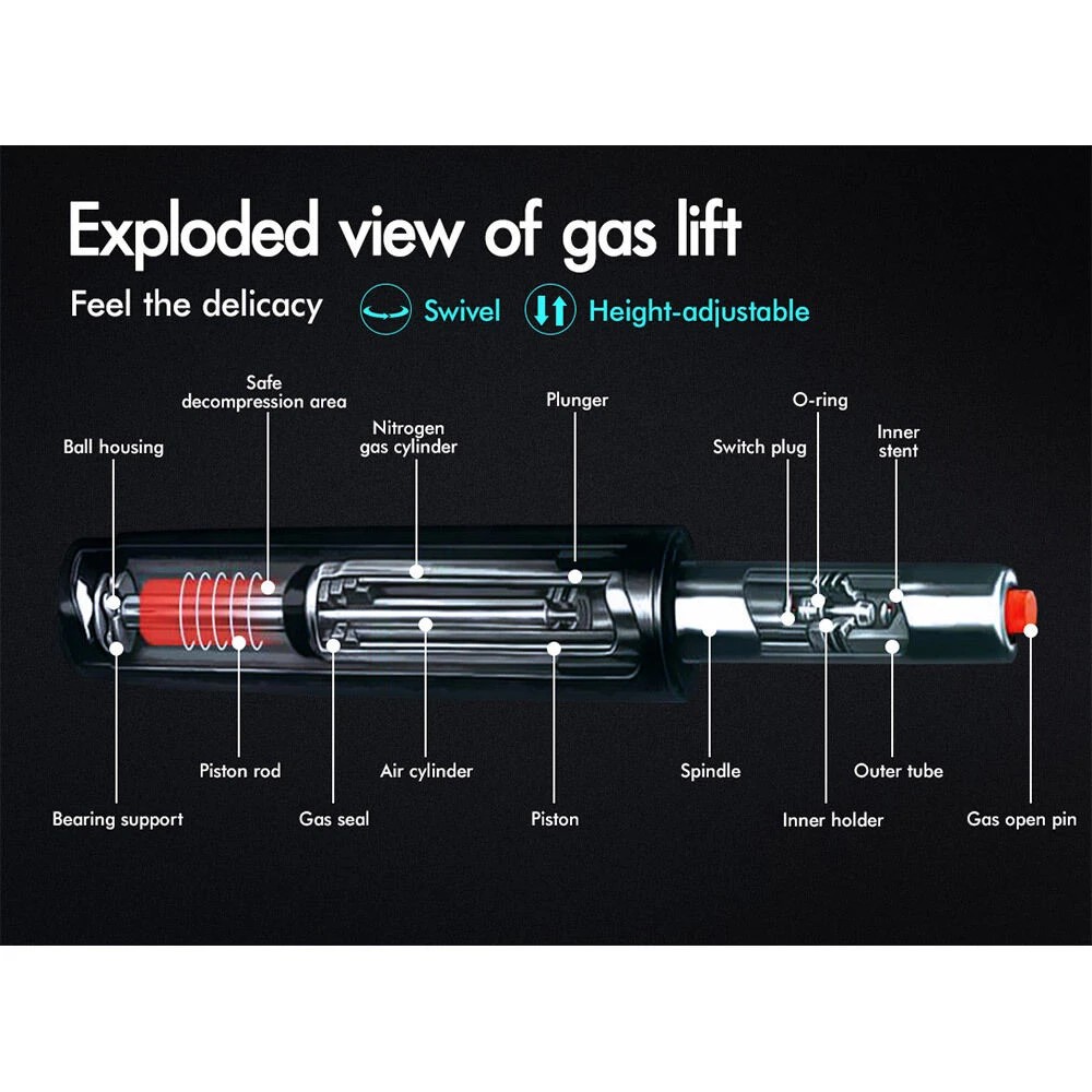 10 Alfordson Mesh Office Chair Executive Computer Chairs Study Work Gaming Seat - White, 10 of 10