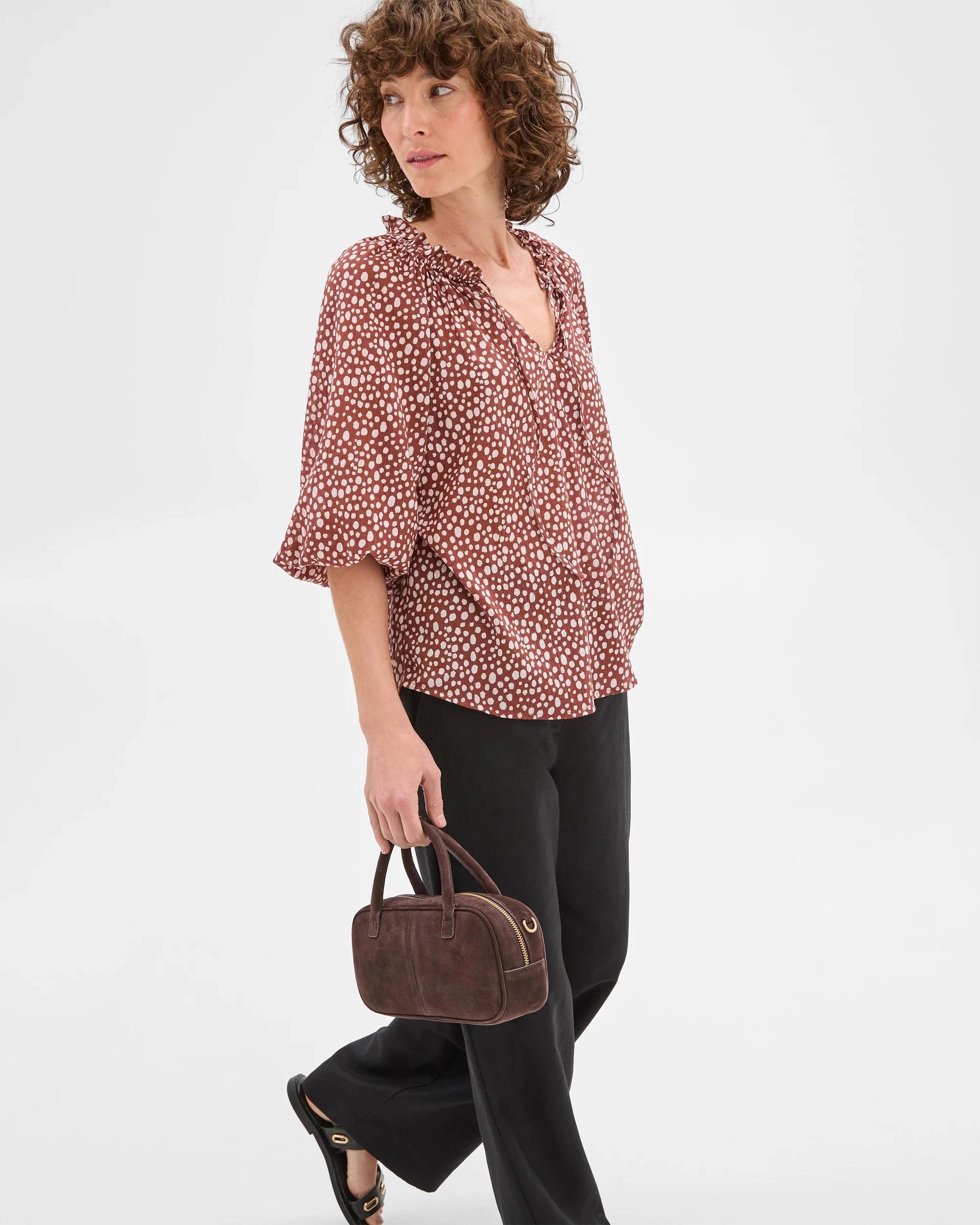 1 Target Dallas Easy Tie Blouse SCATTER SPOT, 1 of 6