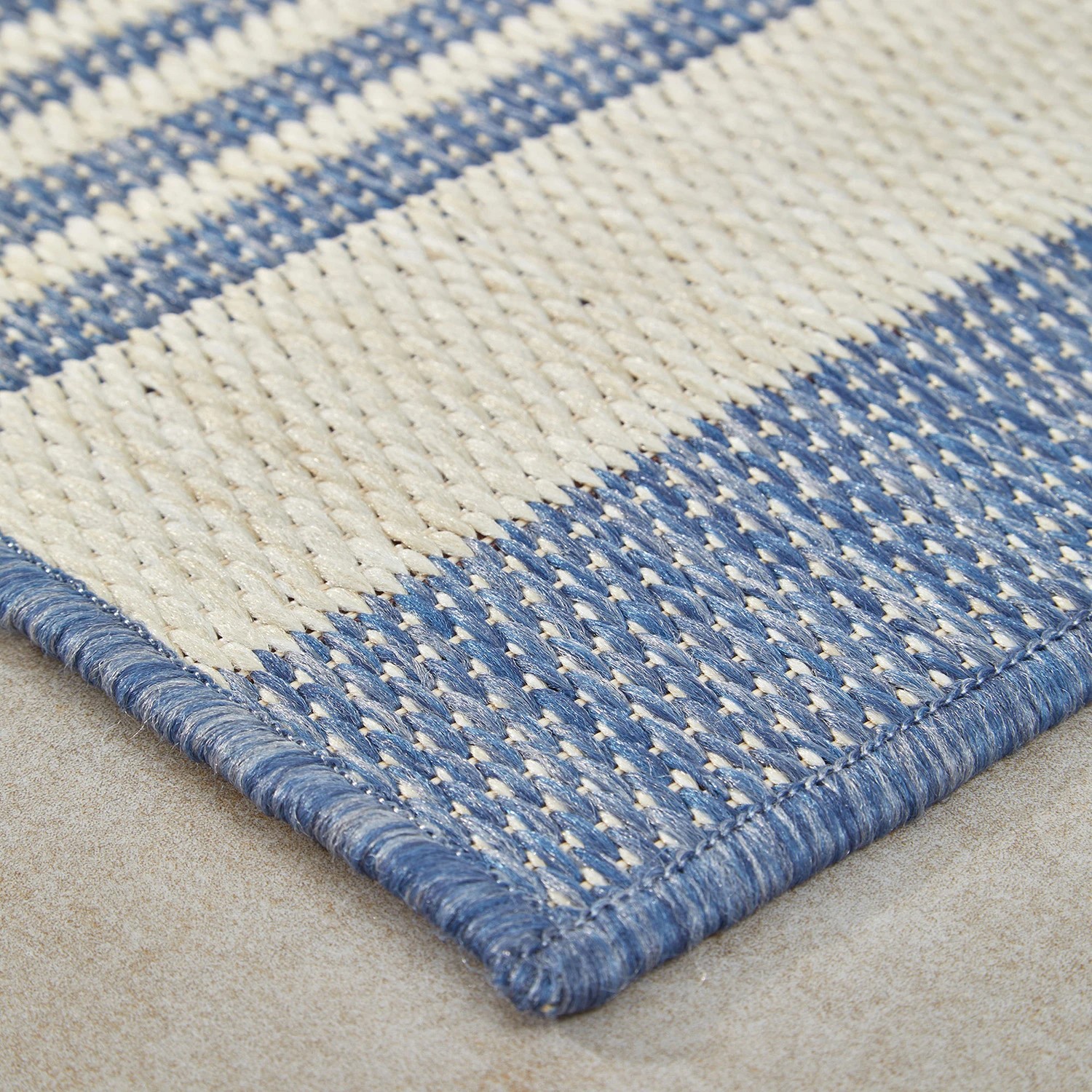 8 Common Ground Rugs Portman Alvi 400x80cm - Large Runner Power Loomed Pet Friendly Outdoor Rug - Blue, 8 of 9