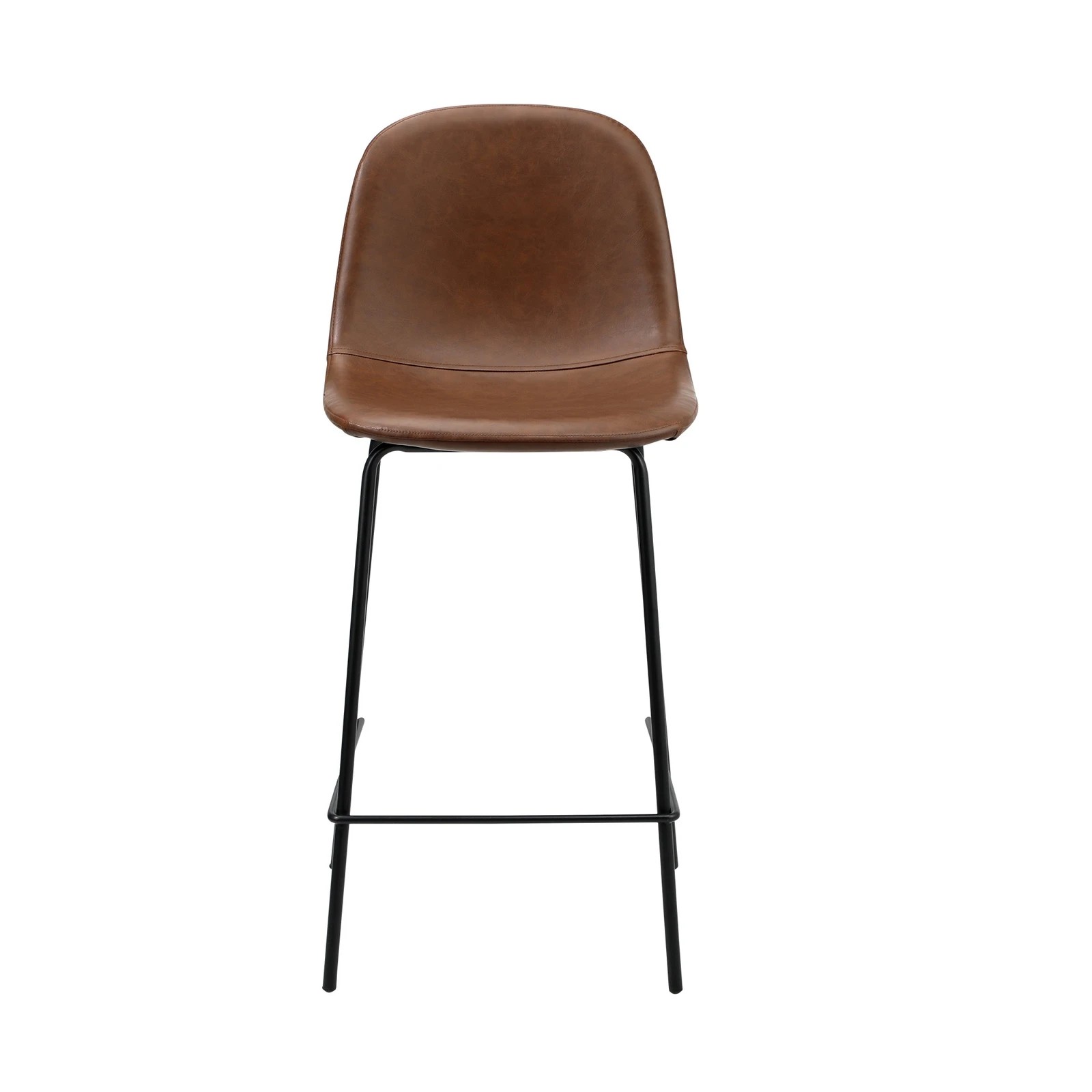 6 Oikiture 2x Bar Stools Barstool - Brown, 6 of 9