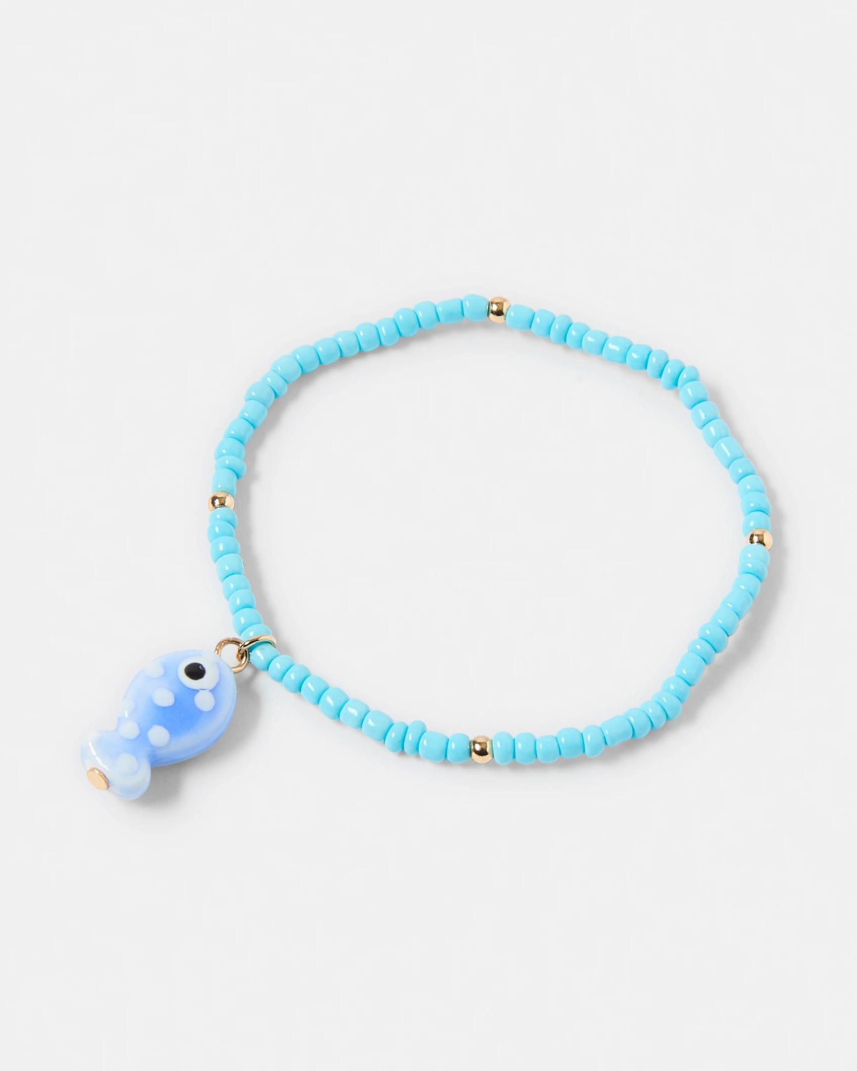 5 4 Pack Fish Bead Stretch Bracelets Blue, 5 of 7