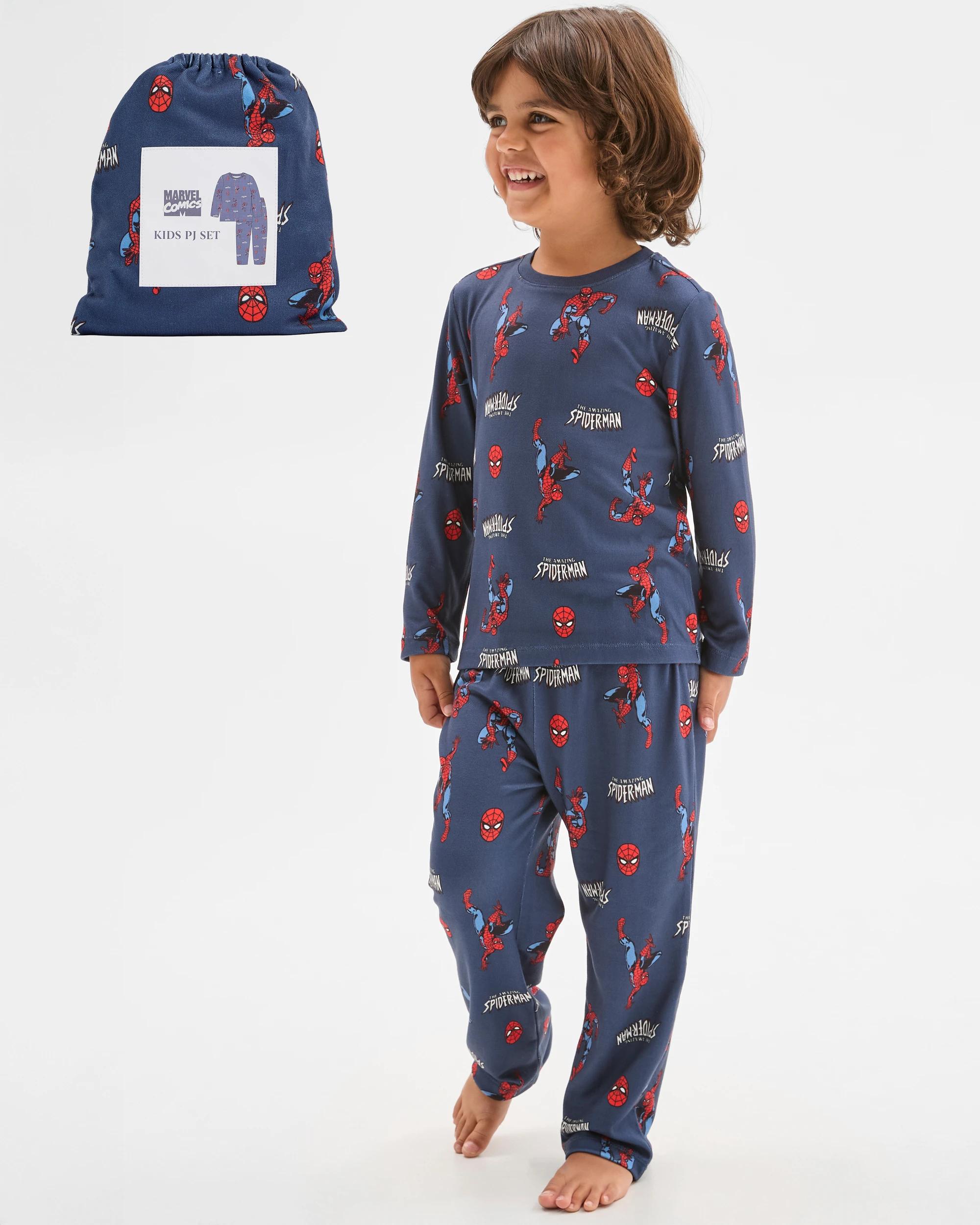 1 Spider-Man Gift Pack Younger Boys Hacci Knit Pyjama Set SPIDER-MAN, 1 of 9