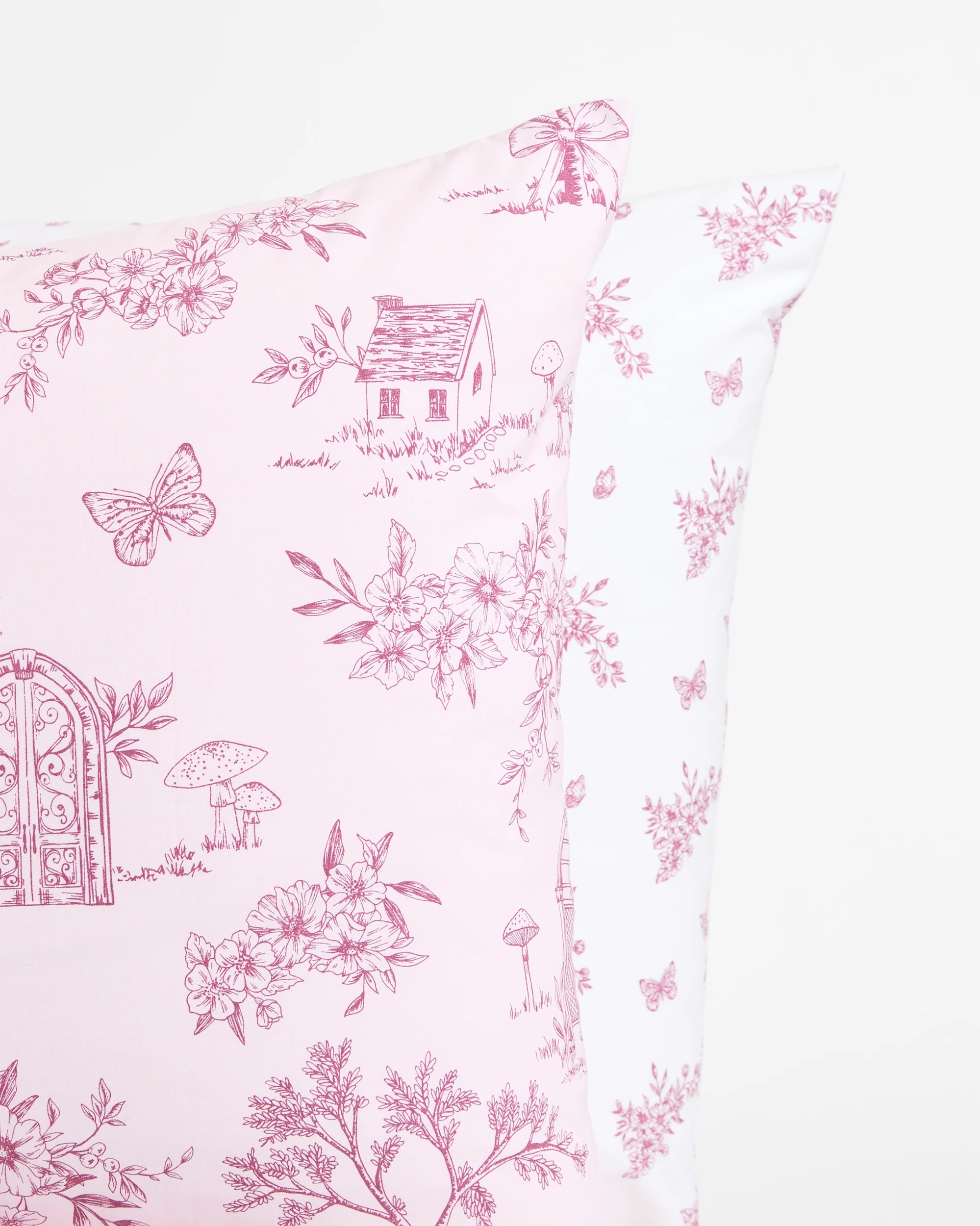 9 Target Holly Toile Australian Cotton Quilt Cover Set - Double Bed - Pink, 9 of 10