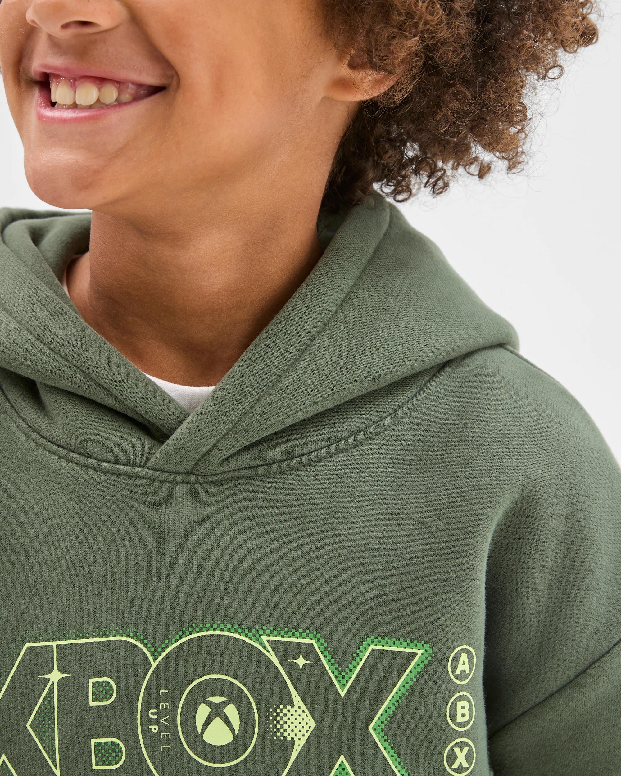 3 X-Box  Xbox Australian Cotton Blend Popover Hooded Jumper GREEN, 3 of 7