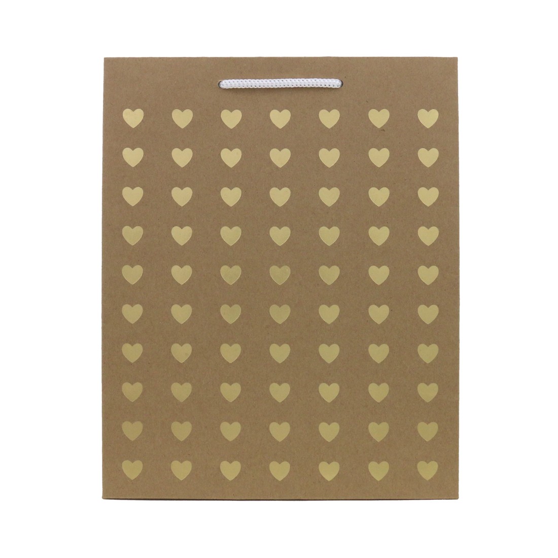 2 Hallmark Medium Gift Bag - Kraft and Gold Hearts, 2 of 3