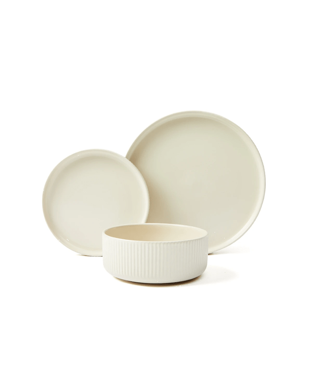 Taupe Linear 12 Piece Dinner