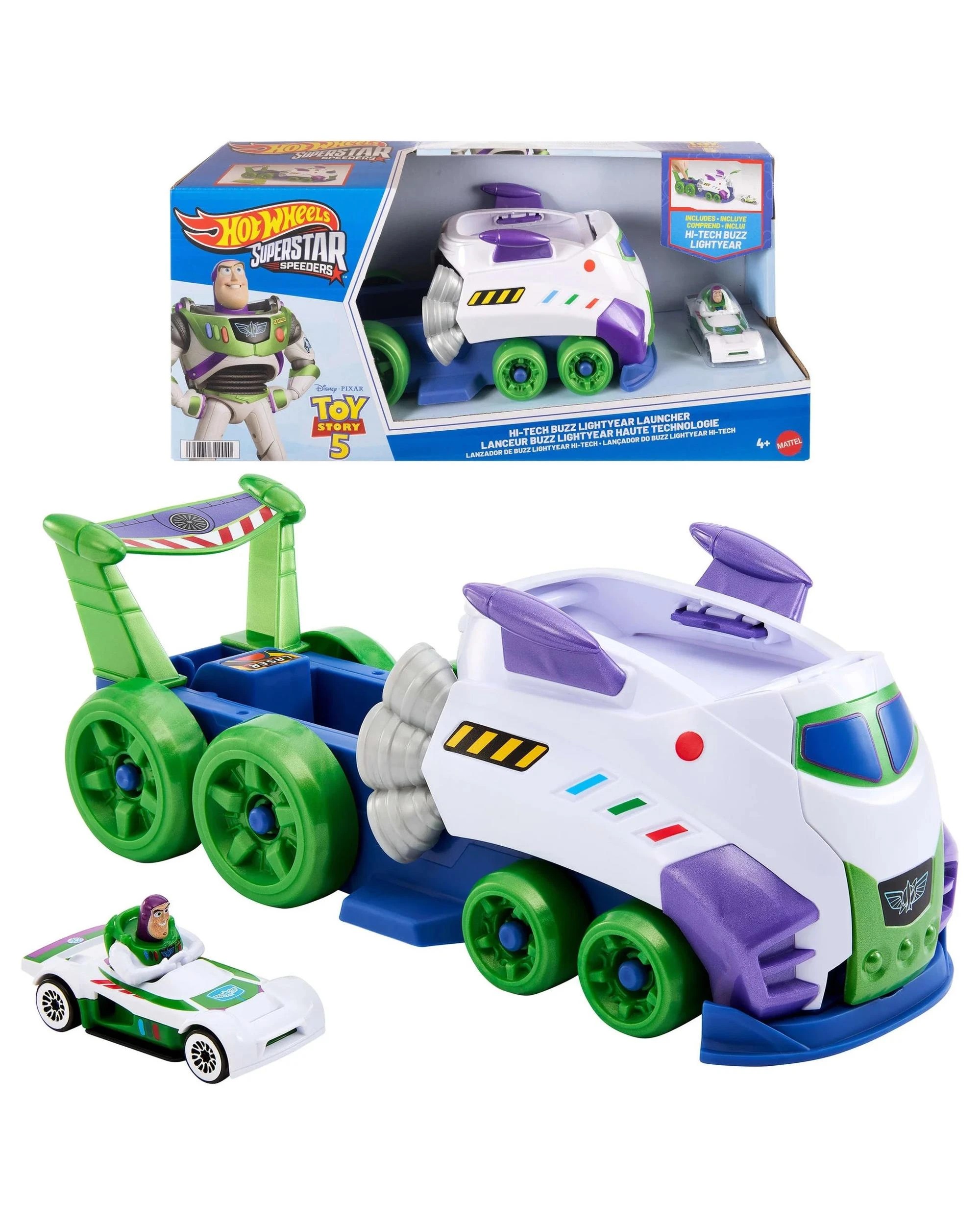 3 Hot Wheels Superstar Speeders Disney Pixar Toy Story 5 Hi-Tech Buzz Lightyear Launcher, 3 of 3