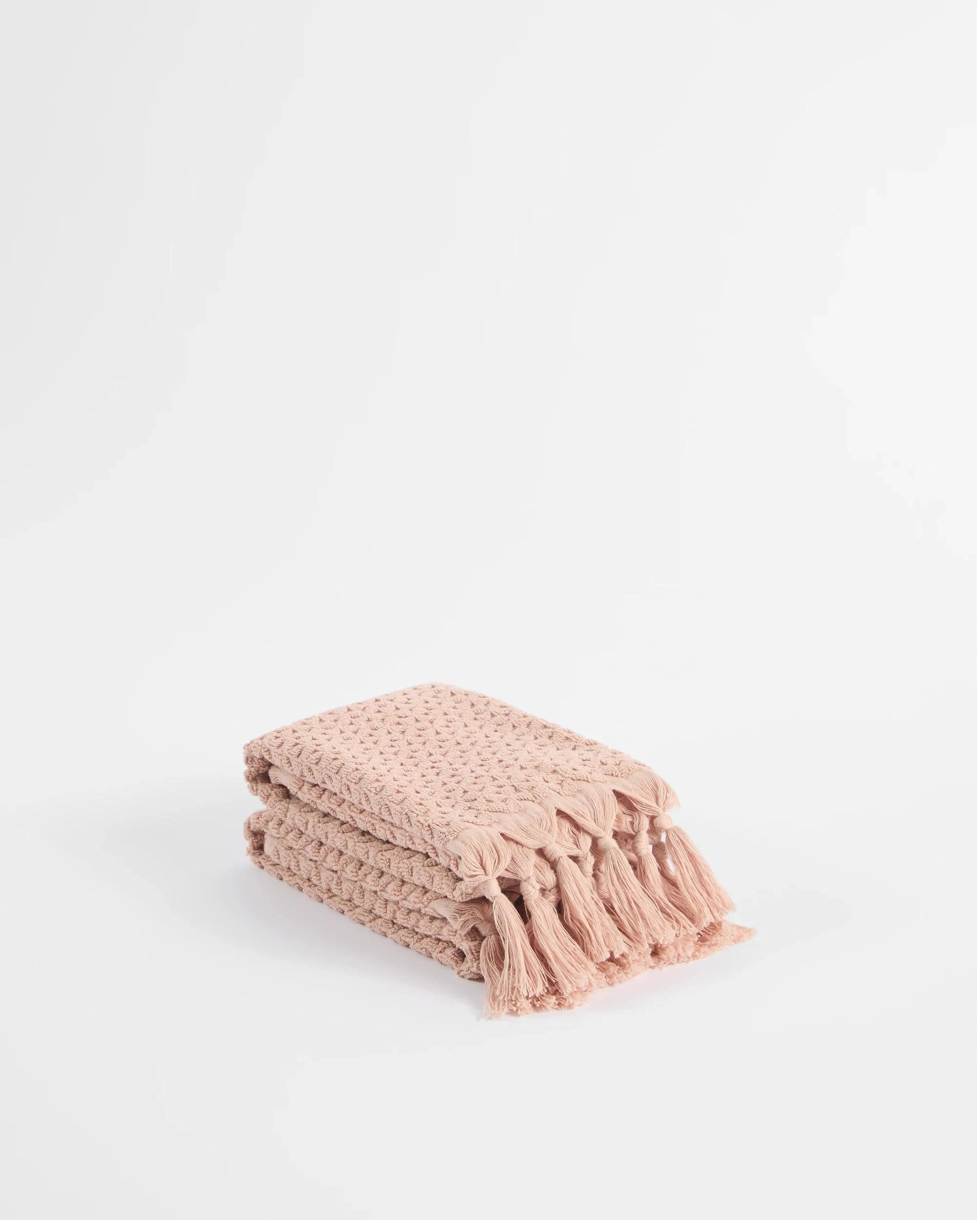 1 Target Laynie Australian Cotton Textured Hand Towel 2 Pack - Pink, 1 of 4