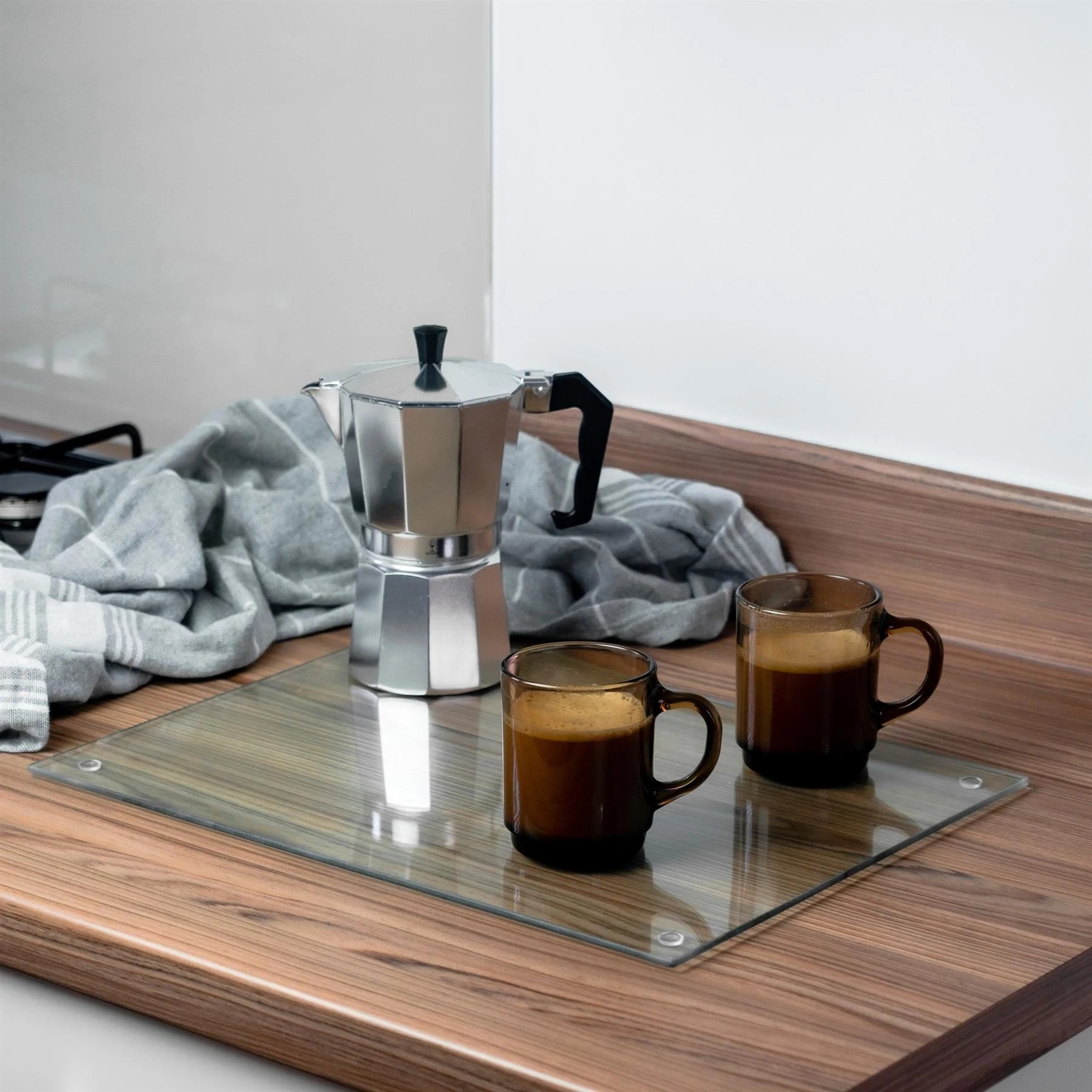 4 Harbour Housewares Glass Chopping Board - 40cm x 30cm - Clear, 4 of 6