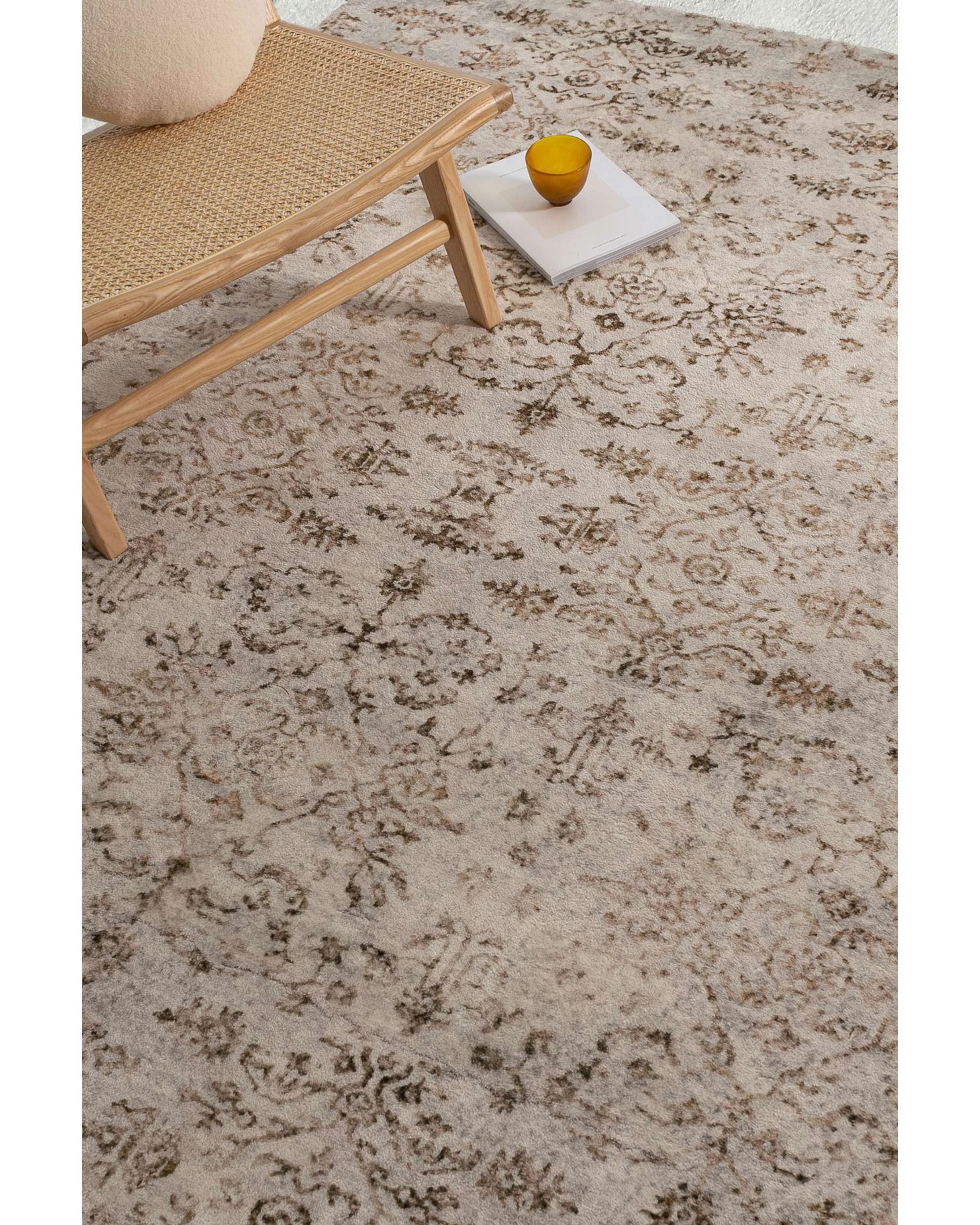 3 Loopsie Solna Floral Washable Rug-290cm x 200cm - Beige, 3 of 7