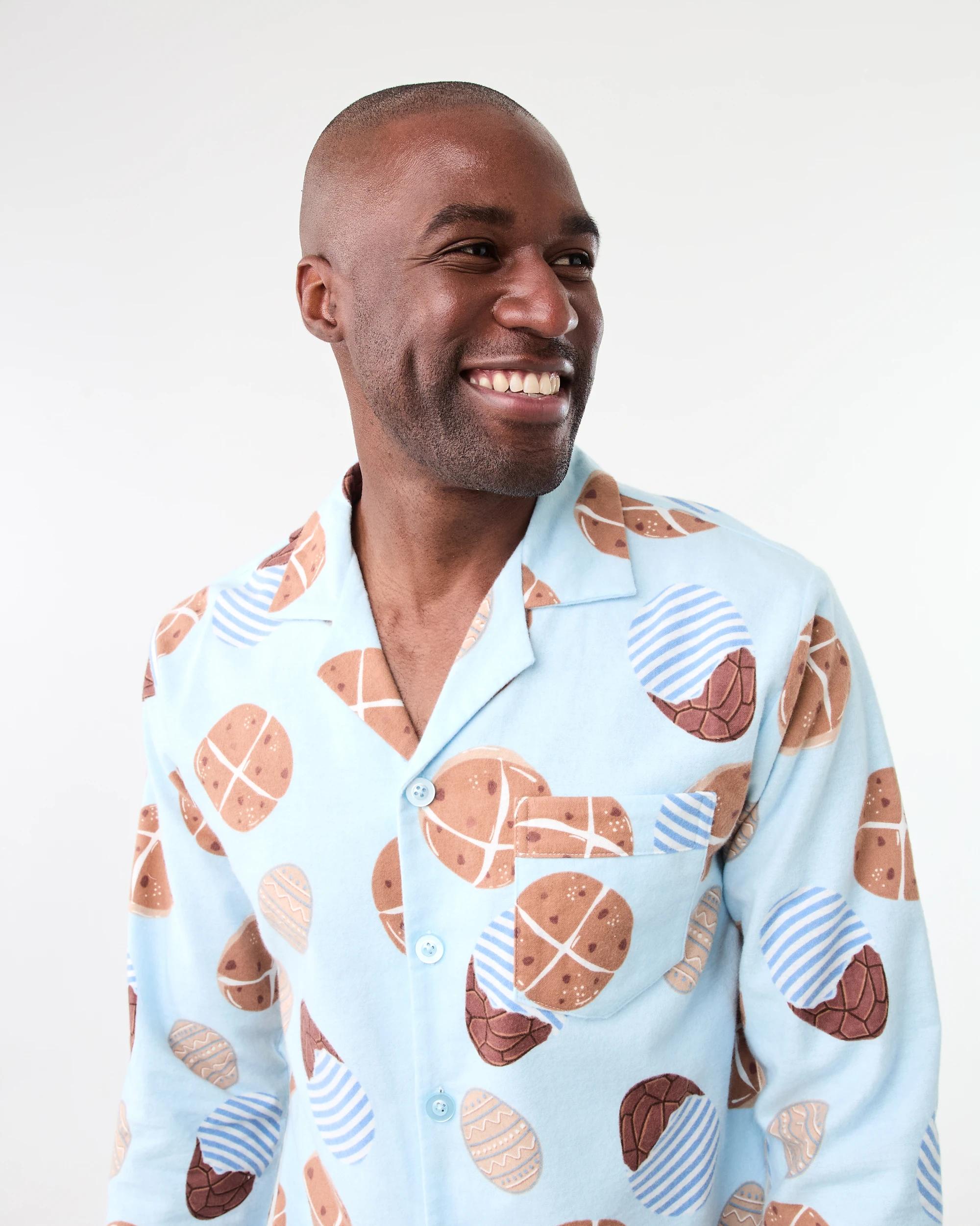 4 Print Flannel Family Matching Pyjama Set Blu Sweets, 4 of 10