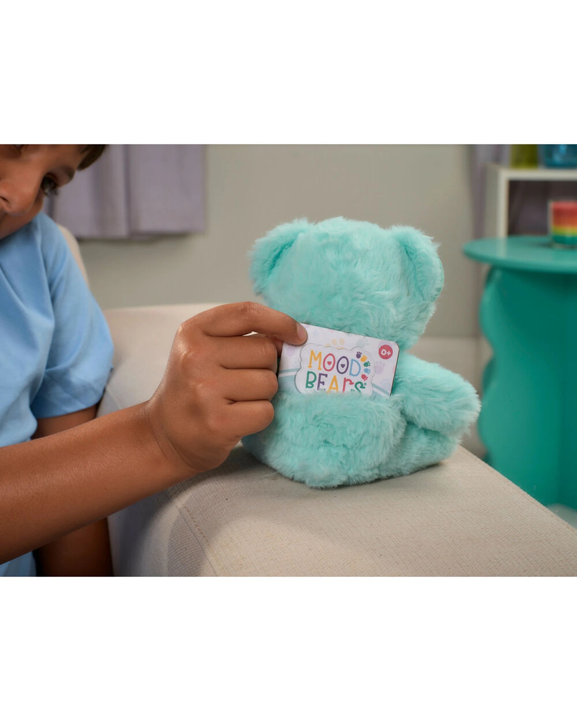 4 Mood Bears Calm Bear Mini Moods Soft Comforting Plush Toy 12x16cm - Green, 4 of 4