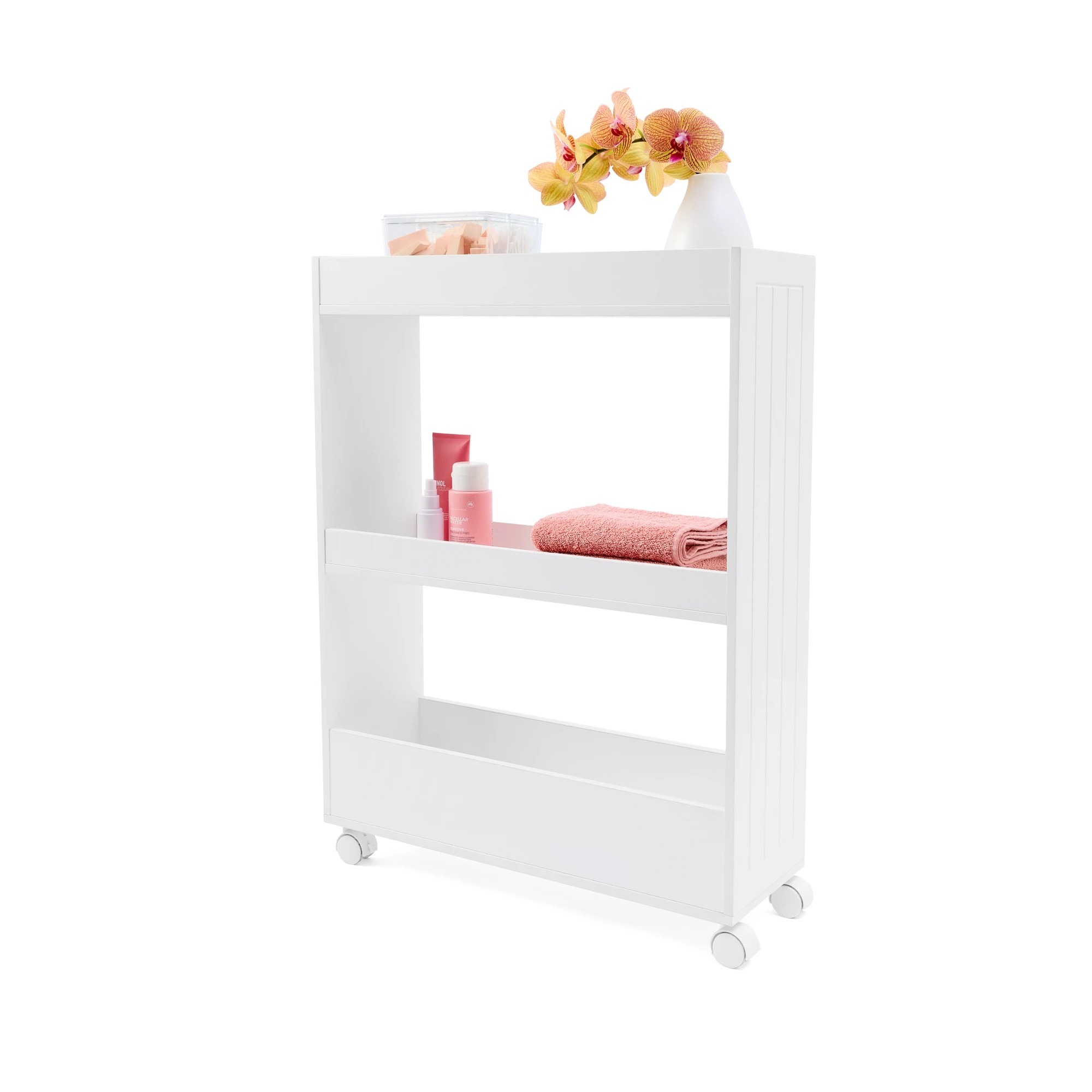 1 Panelled Narrow Trolley - White, 1 of 7