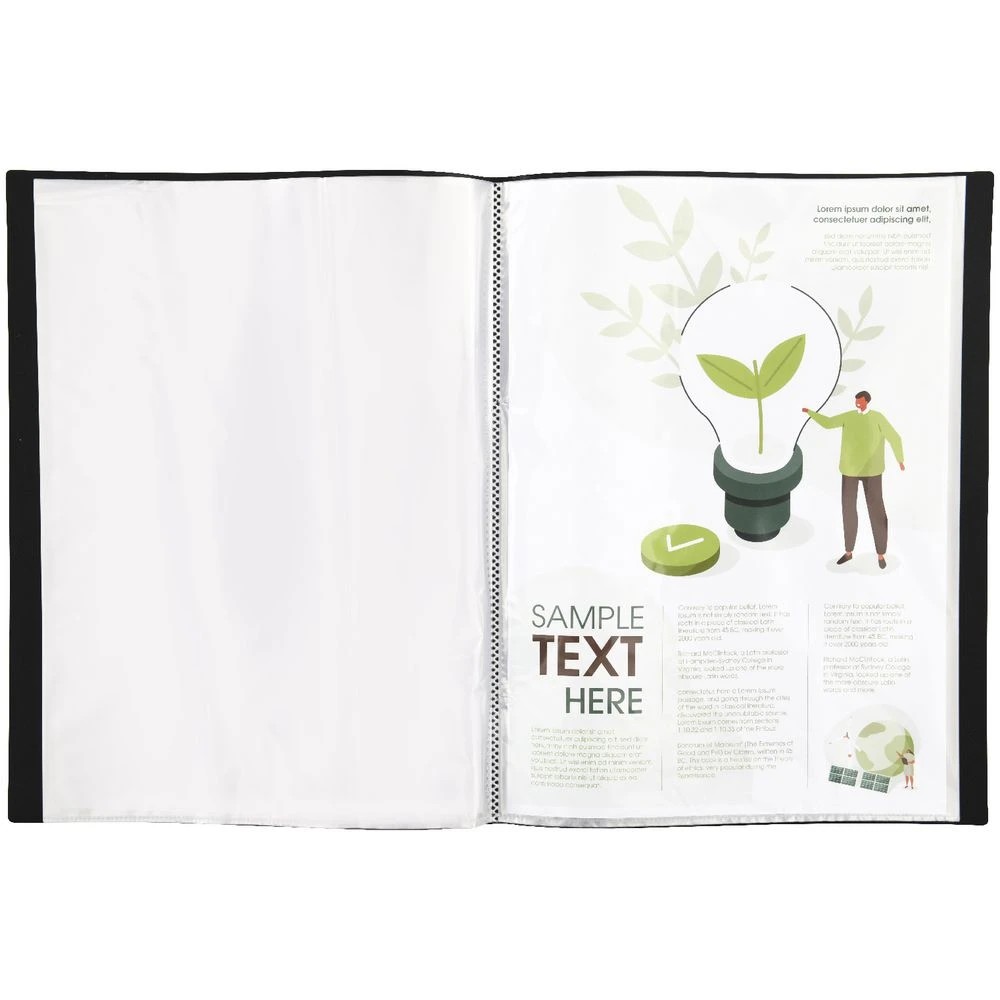 3 J.Burrows A3 Display Book 20 Pockets Black, 3 of 3