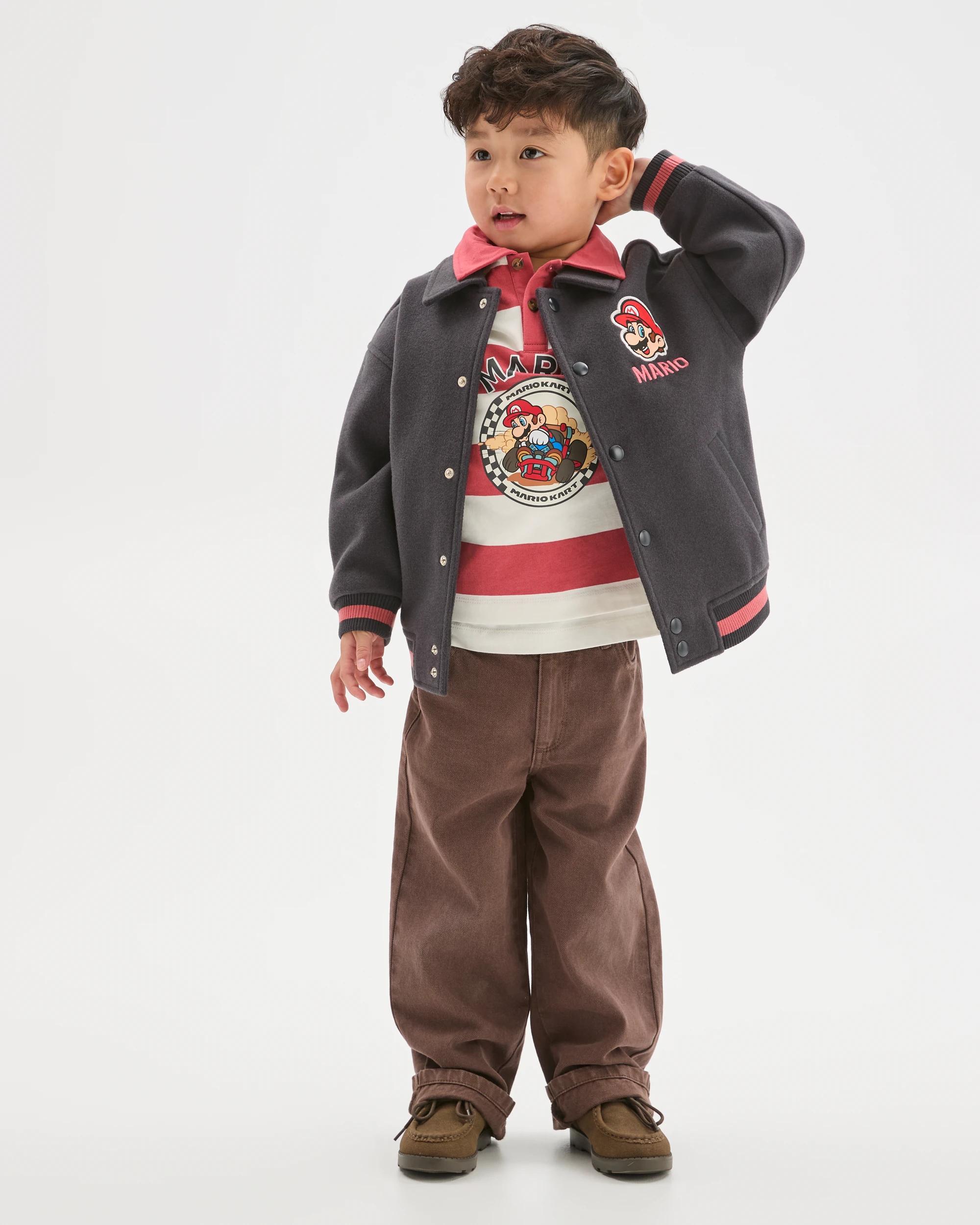 1 Super Mario Australian Cotton Jacket CREAM/CHARCOAL, 1 of 7