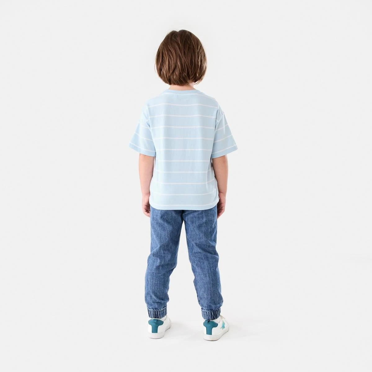 6 Stripe T-shirt THICK AND THIN STRIPE BLUE, 6 of 6