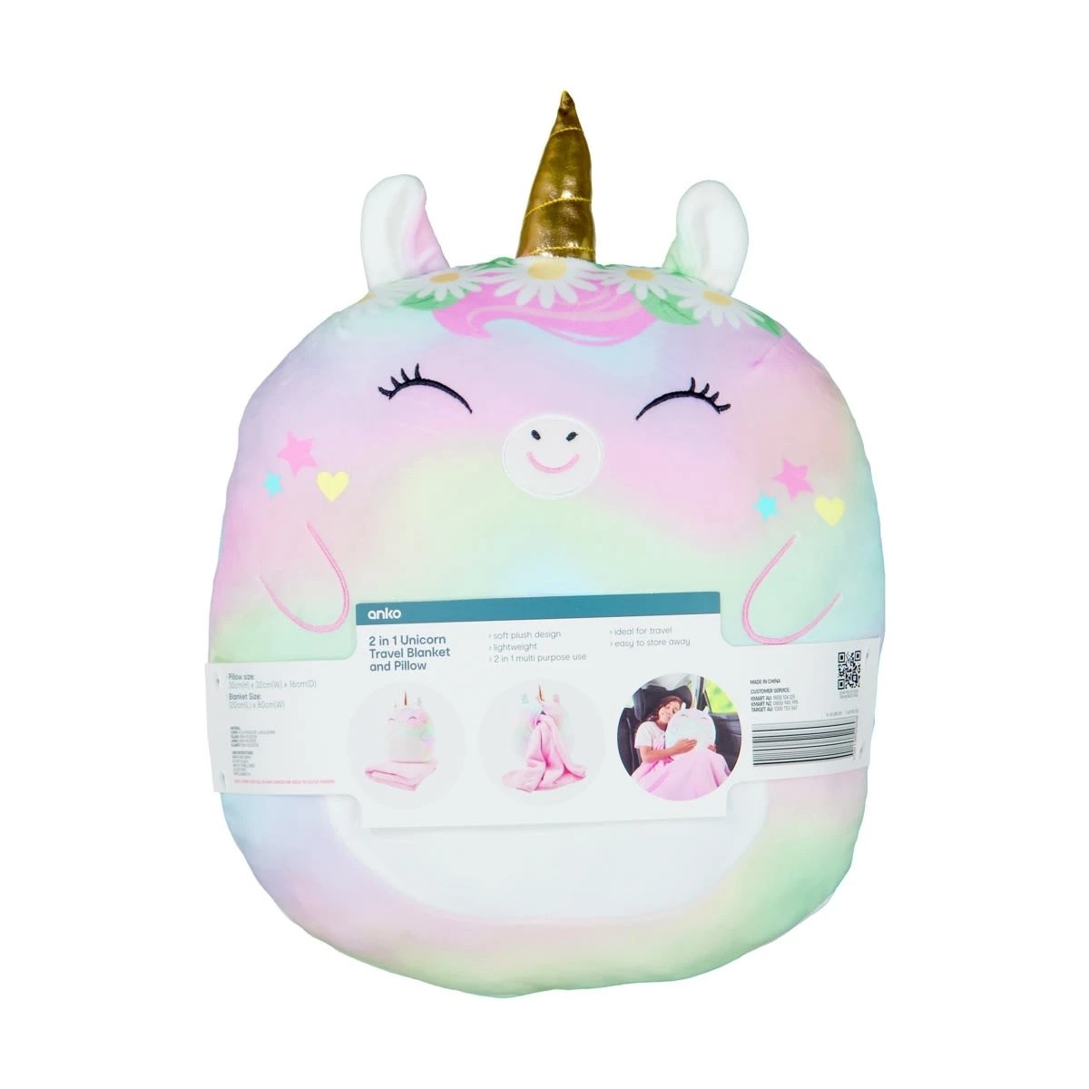 6 2-in-1 Unicorn Travel Blanket and Pillow, 6 of 6