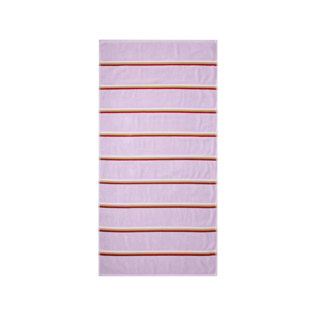 3 Stripe Reversible Cotton Bath Towel - Lilac, 3 of 5