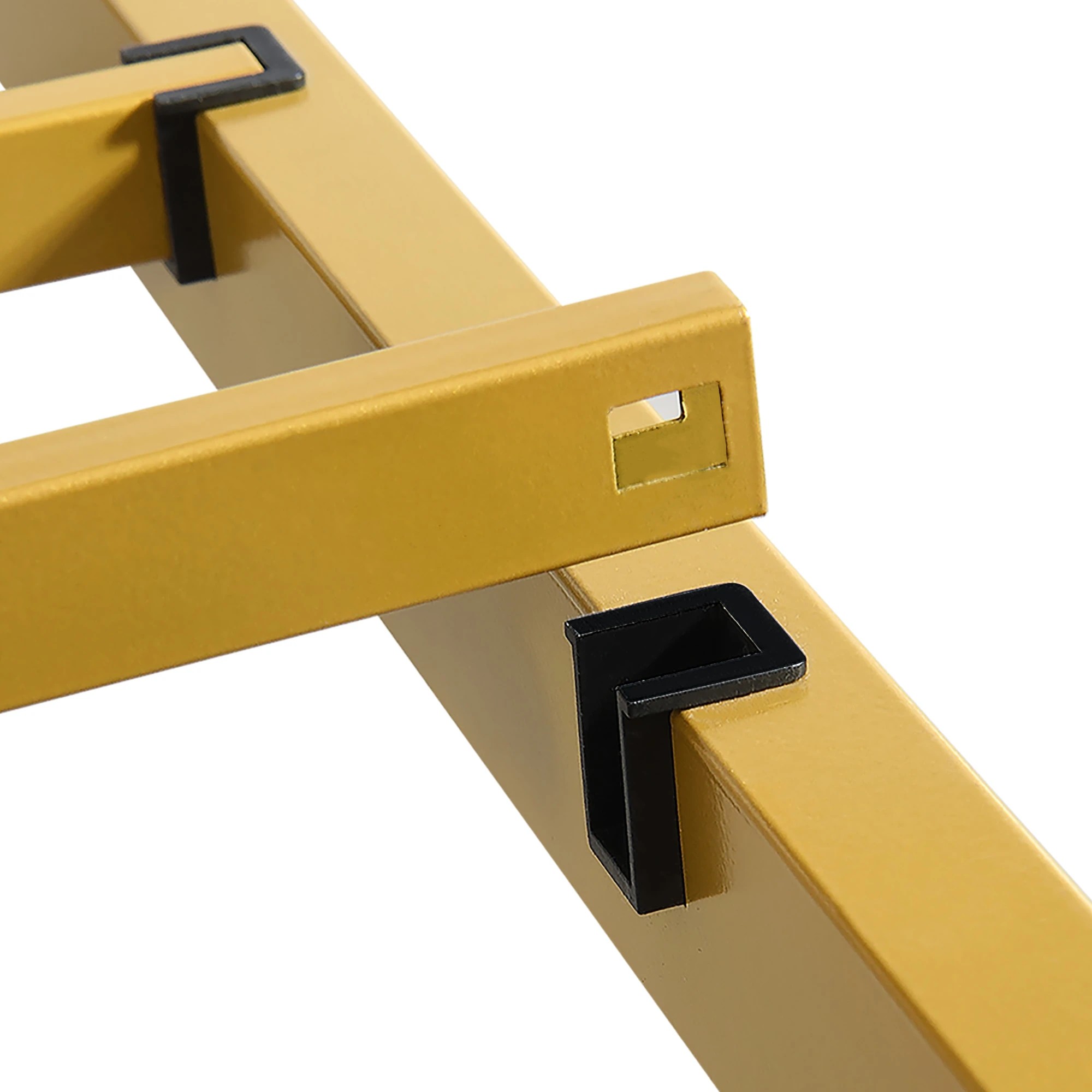 6 Levede Double  Bed Frame - White & Gold, 6 of 8