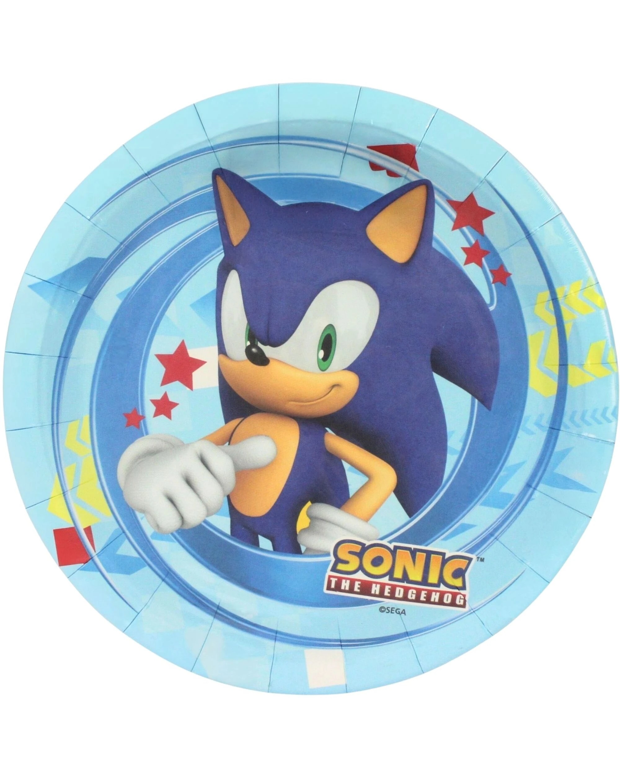 1 Artwrap Sonic The Hedgehog Speed Large Paper Plates Pack of 8 - Blue, 1 of 3