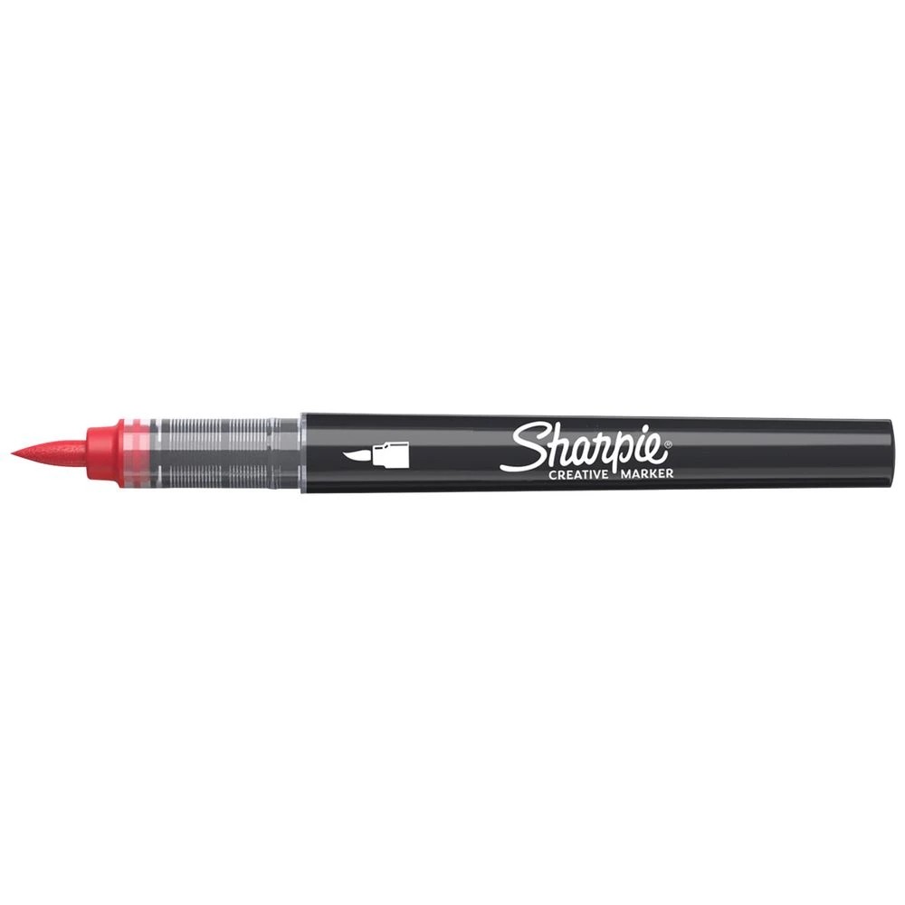 1 Sharpie Creative Acrylic Brush Marker Red, 1 of 6